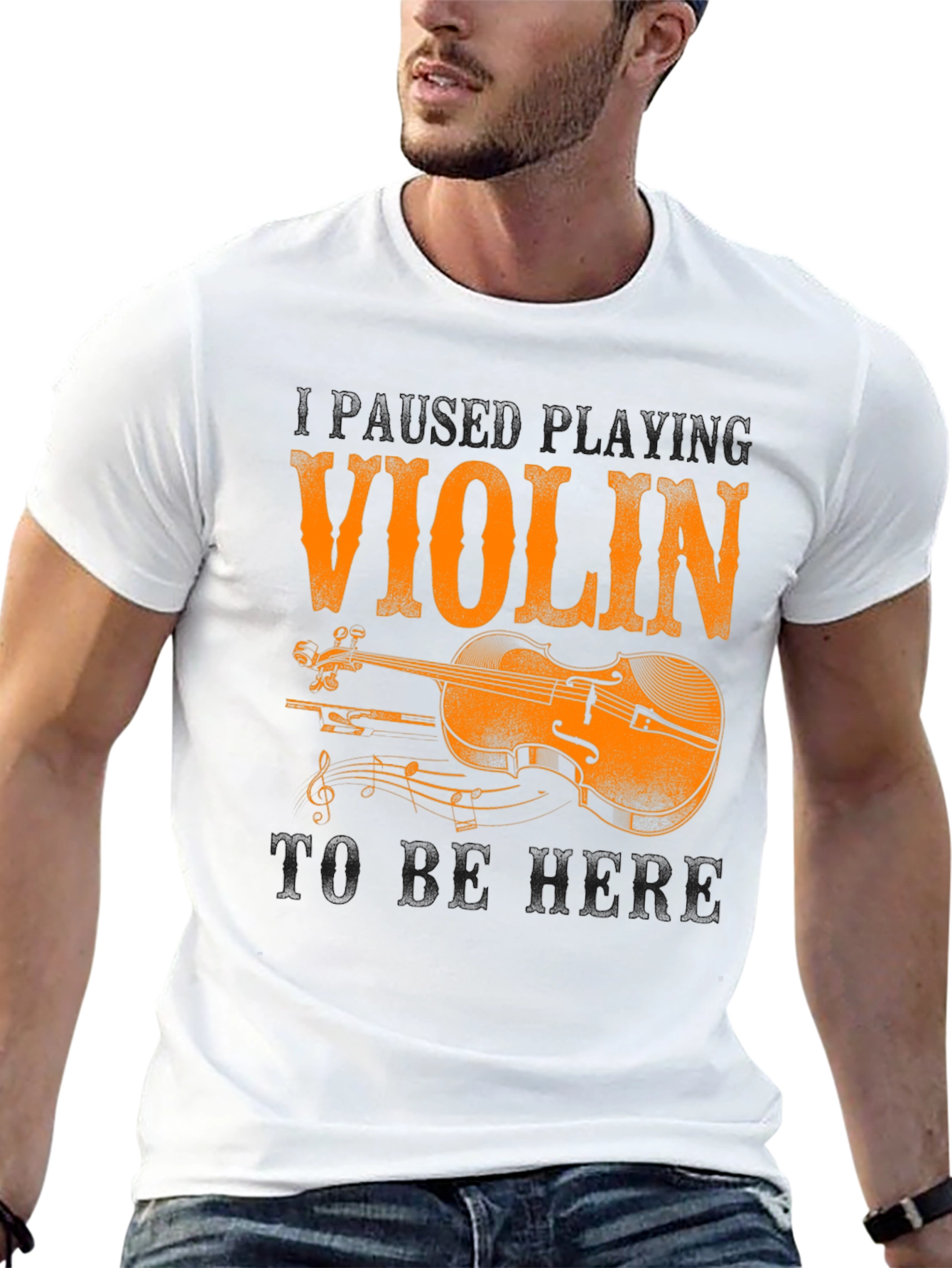 Violin Graphic Tee - Music Lovers T-Shirt