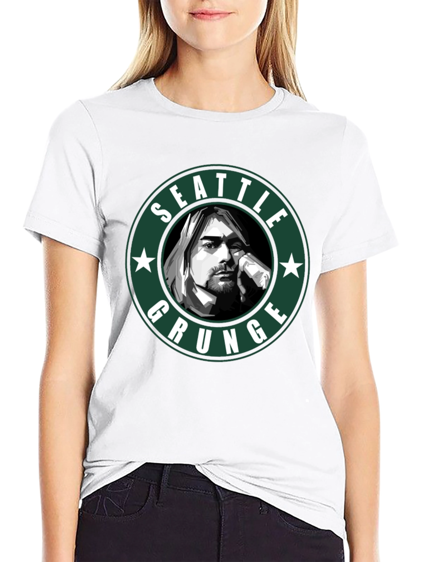 Seattle Grunge T-Shirt - Kurt Cobain Tribute Tee