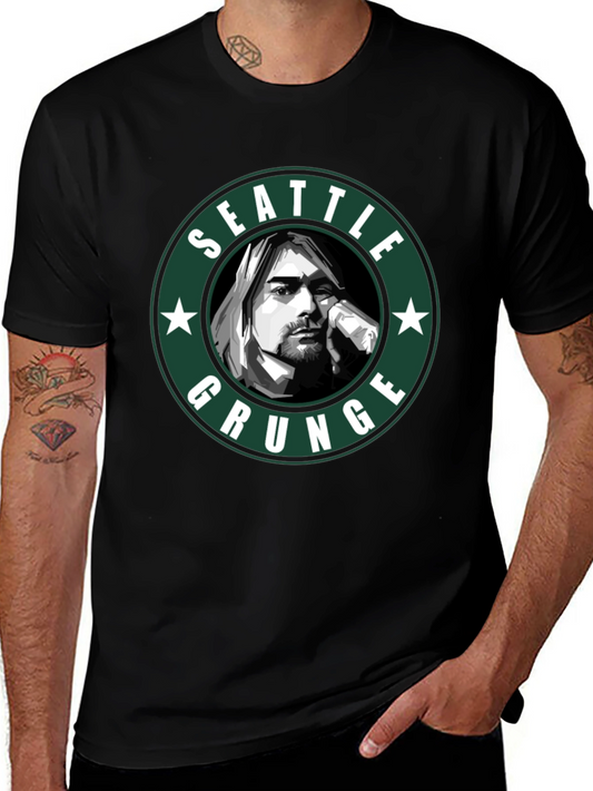 Seattle Grunge T-Shirt - Kurt Cobain Tribute Tee