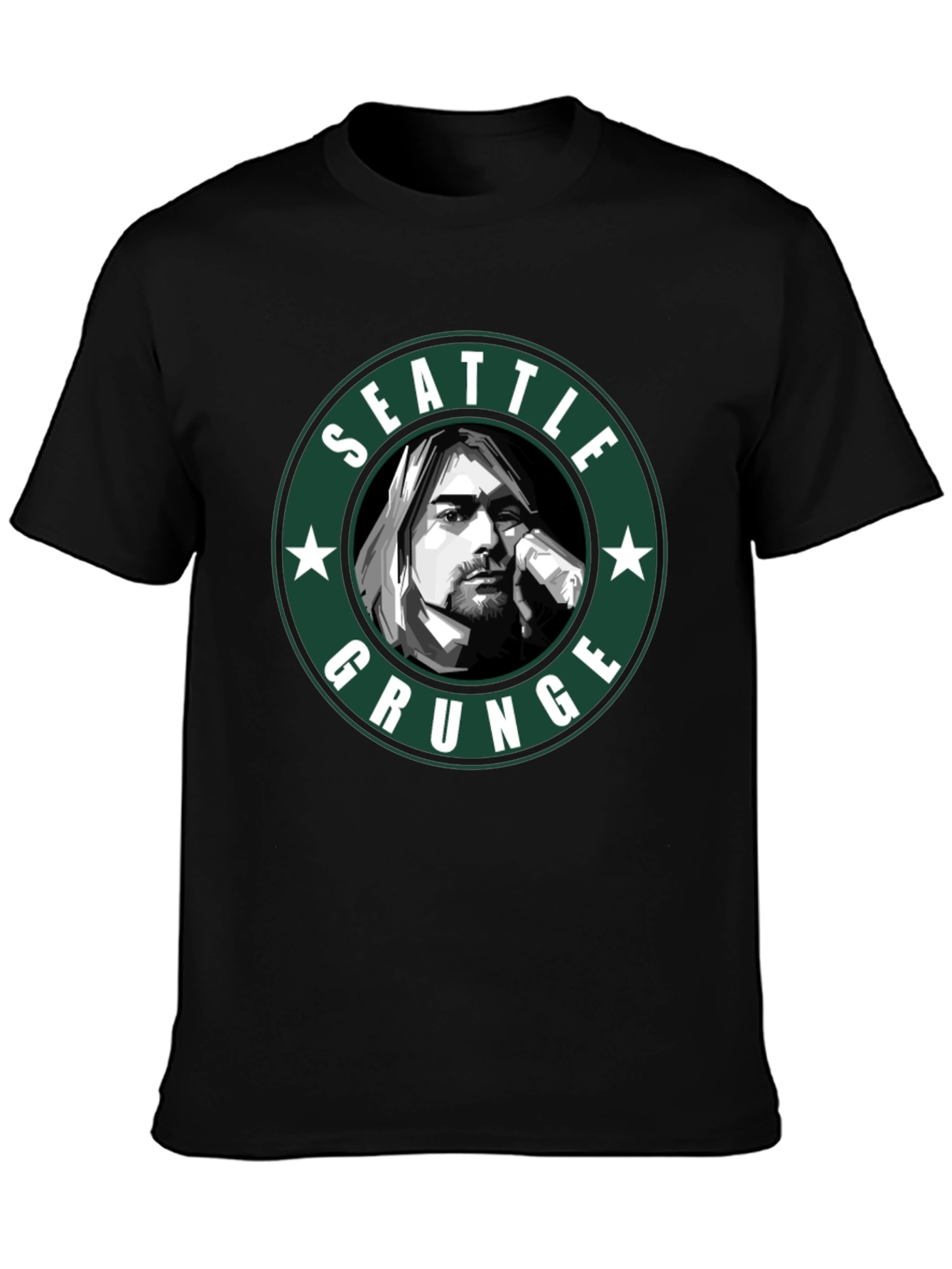 Seattle Grunge T-Shirt - Kurt Cobain Tribute Tee
