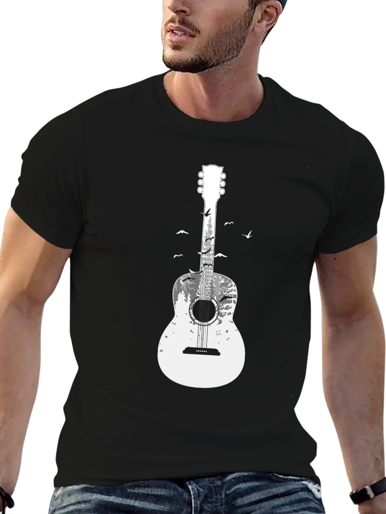 Guitar Landscape Graphic T-Shirt
