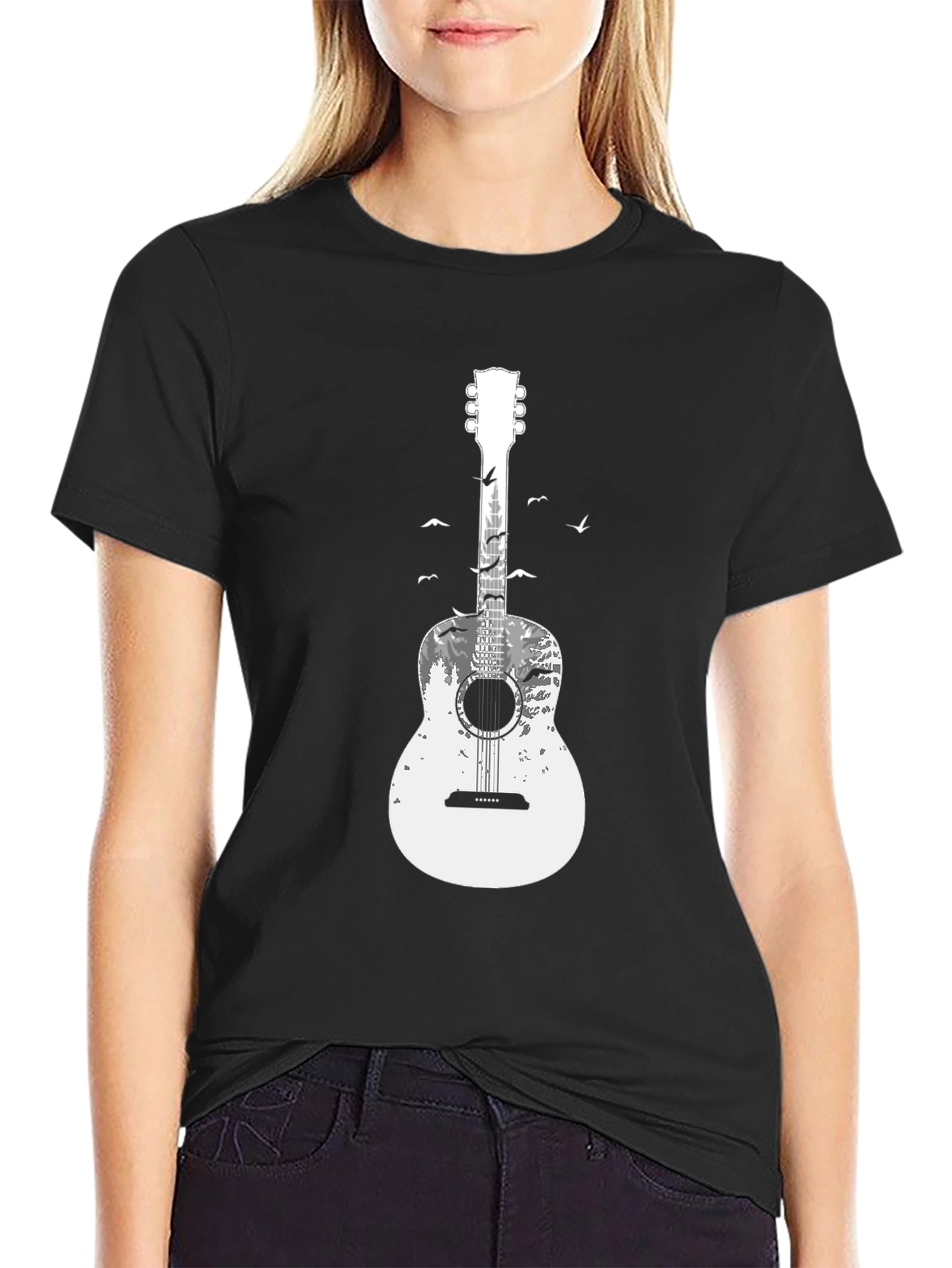 Guitar Landscape Graphic T-Shirt