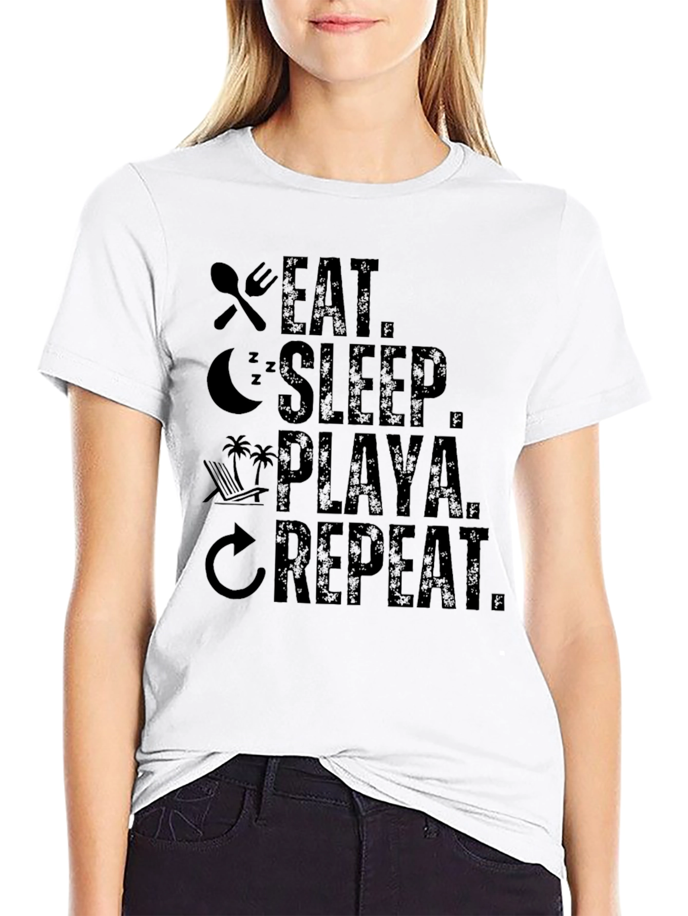 Eat Sleep Playa Repeat Graphic T-Shirt