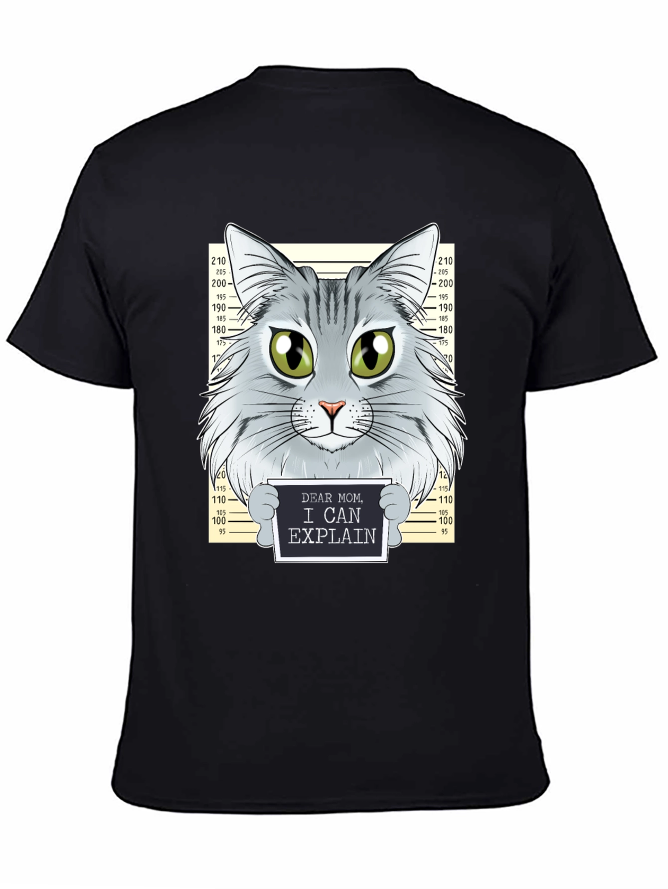 Cat Mugshot T-Shirt - Funny Cat Design