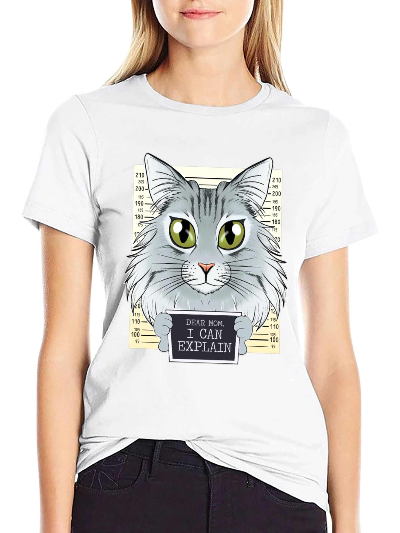 Cat Mugshot T-Shirt - Funny Cat Design
