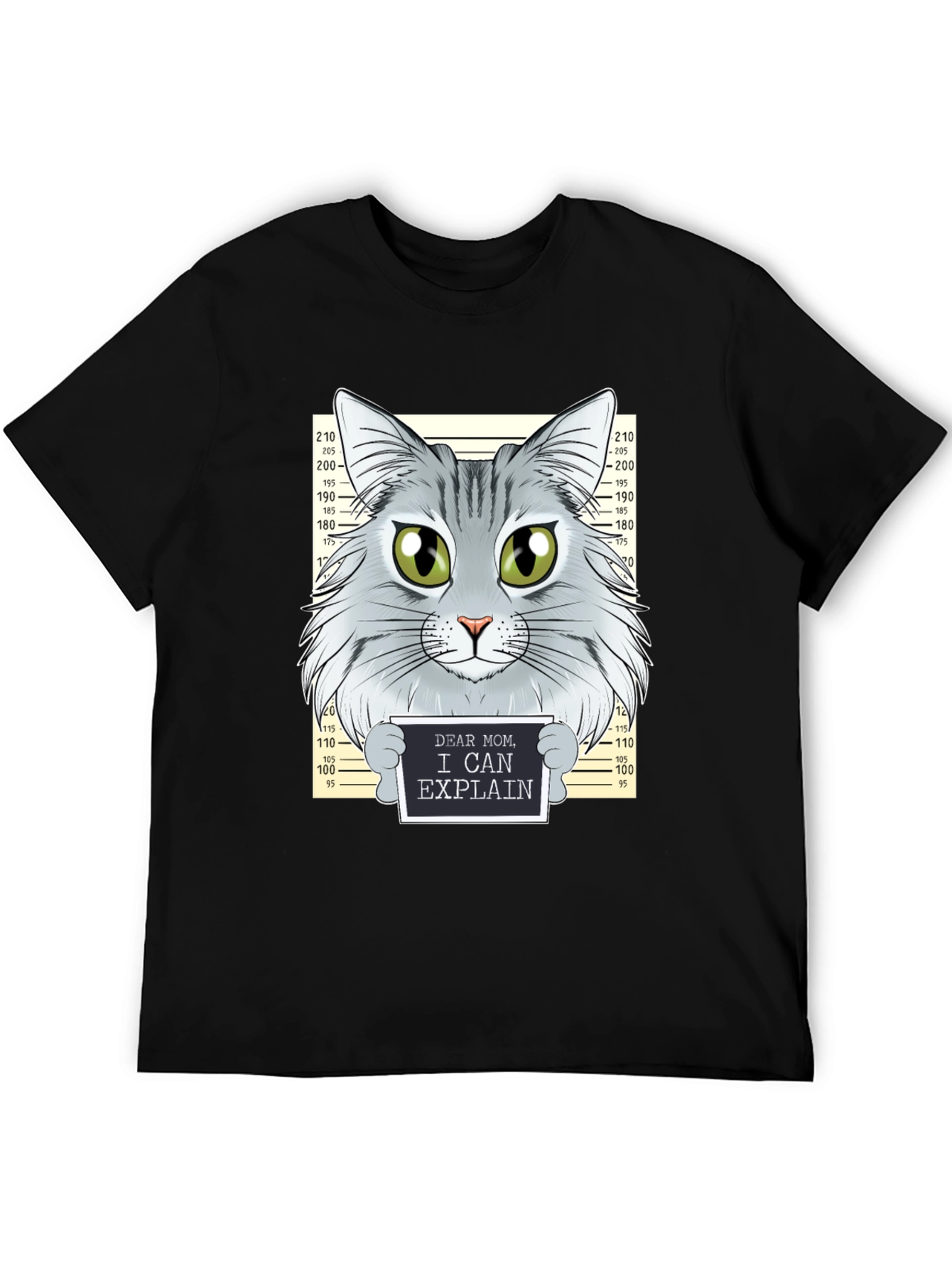 Cat Mugshot T-Shirt - Funny Cat Design