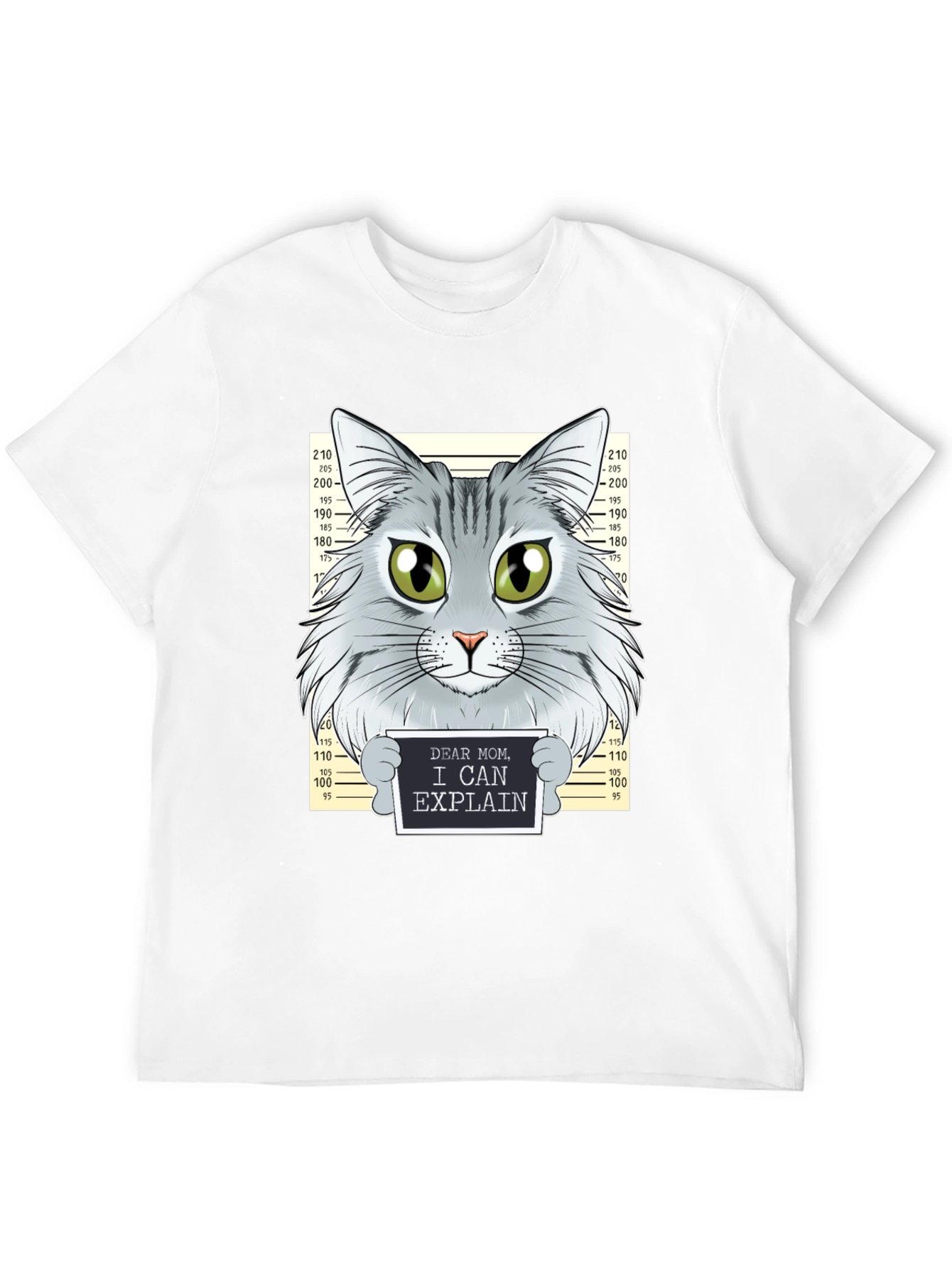 Cat Mugshot T-Shirt - Funny Cat Design