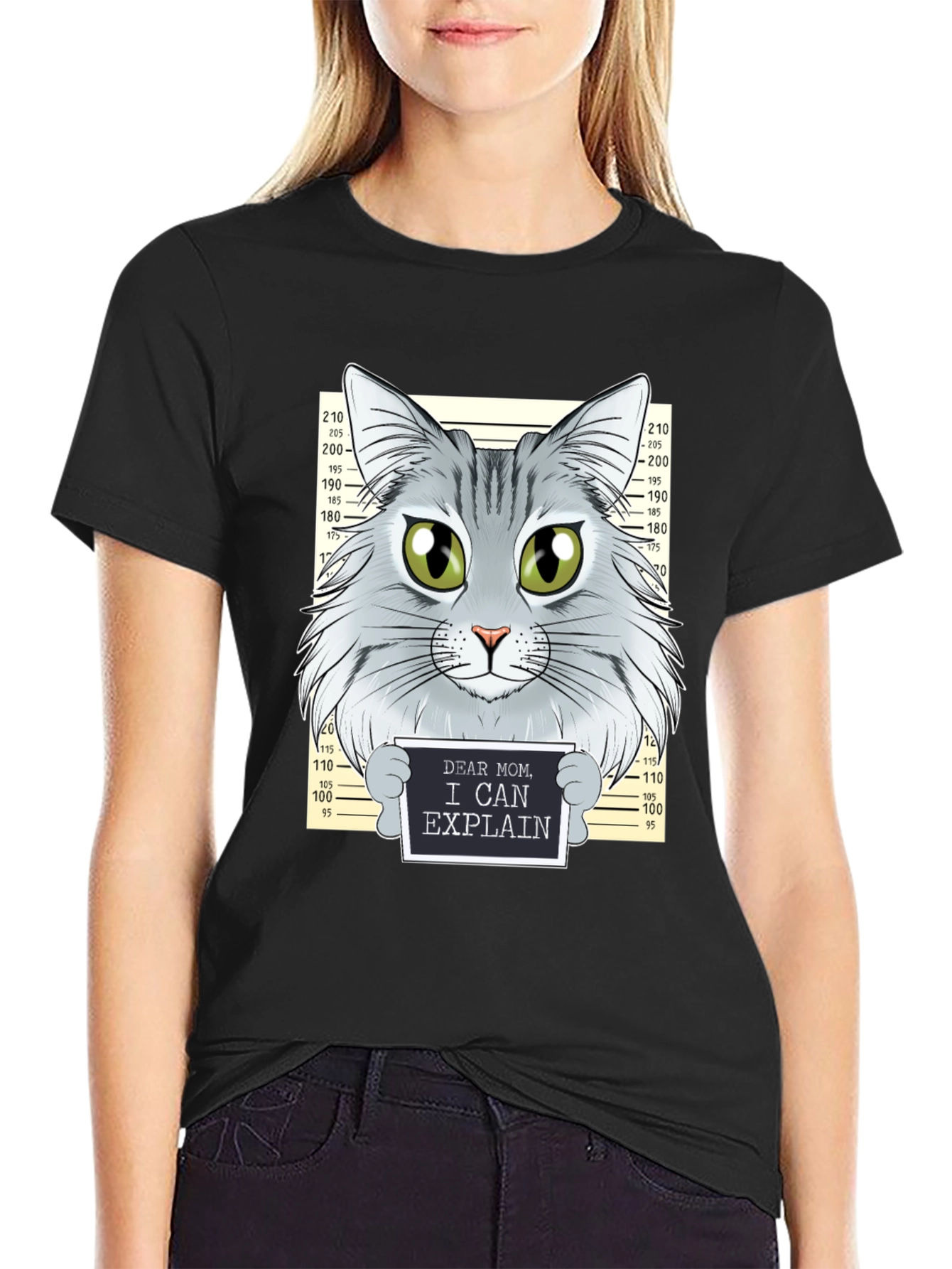Cat Mugshot T-Shirt - Funny Cat Design