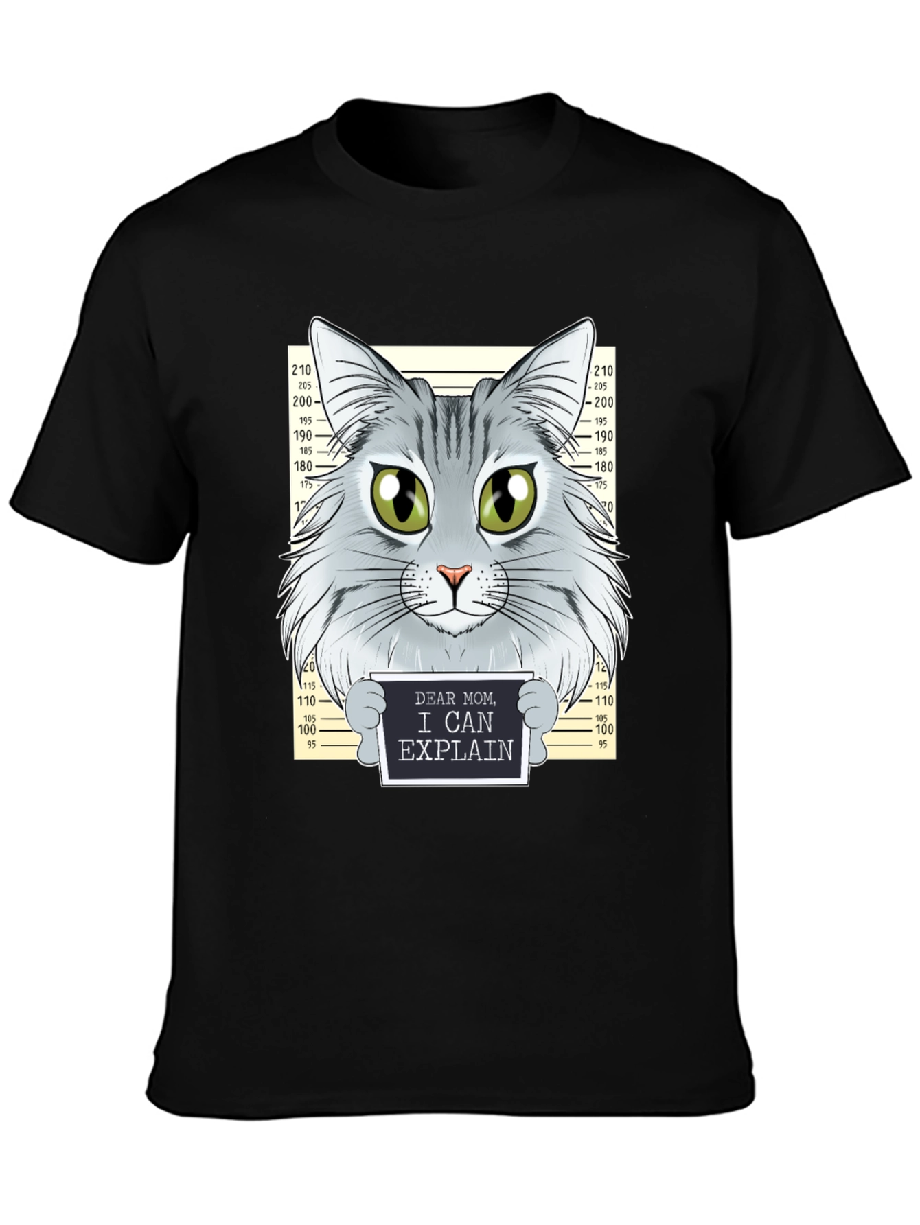 Cat Mugshot T-Shirt - Funny Cat Design