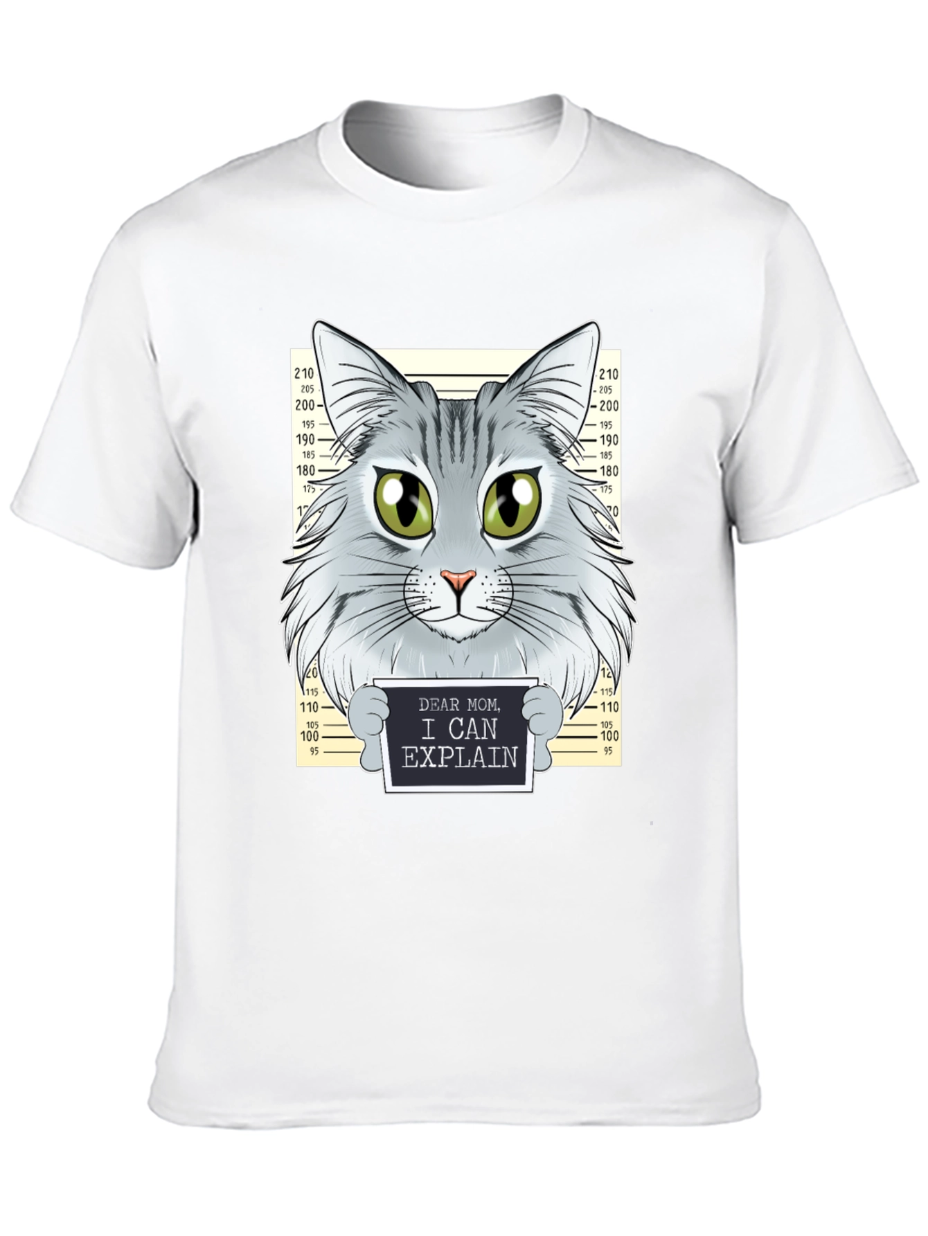 Cat Mugshot T-Shirt - Funny Cat Design