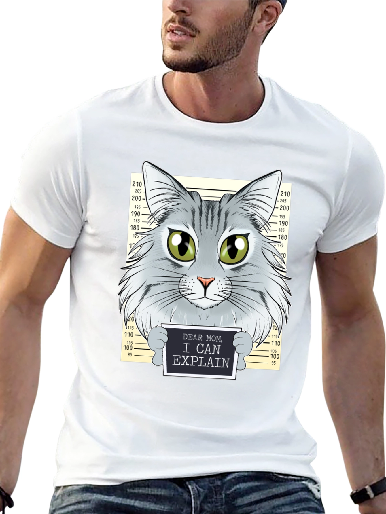 Cat Mugshot T-Shirt - Funny Cat Design