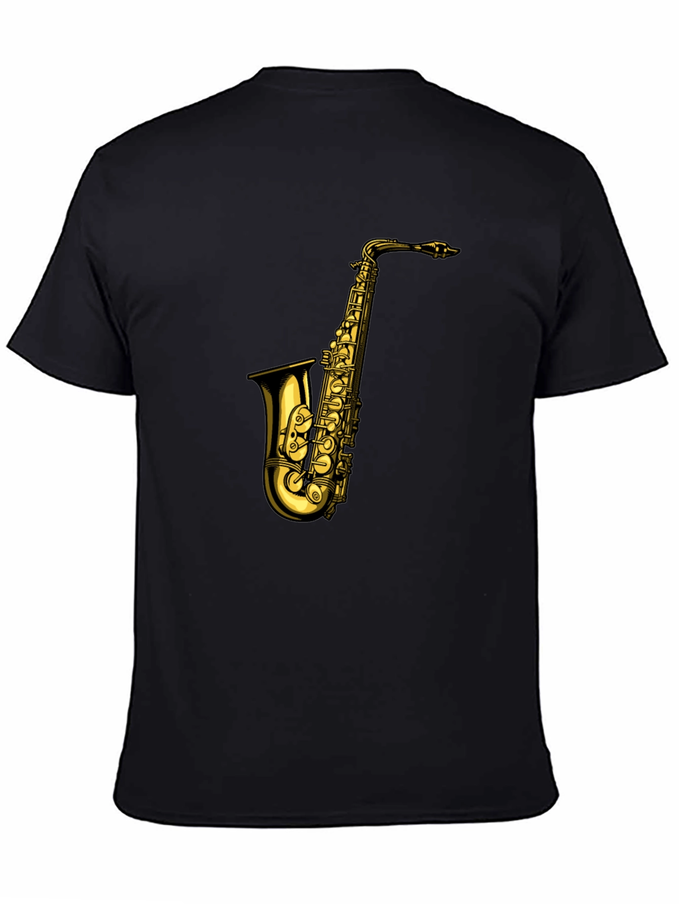 Saxophone Graphic T-Shirt - Black