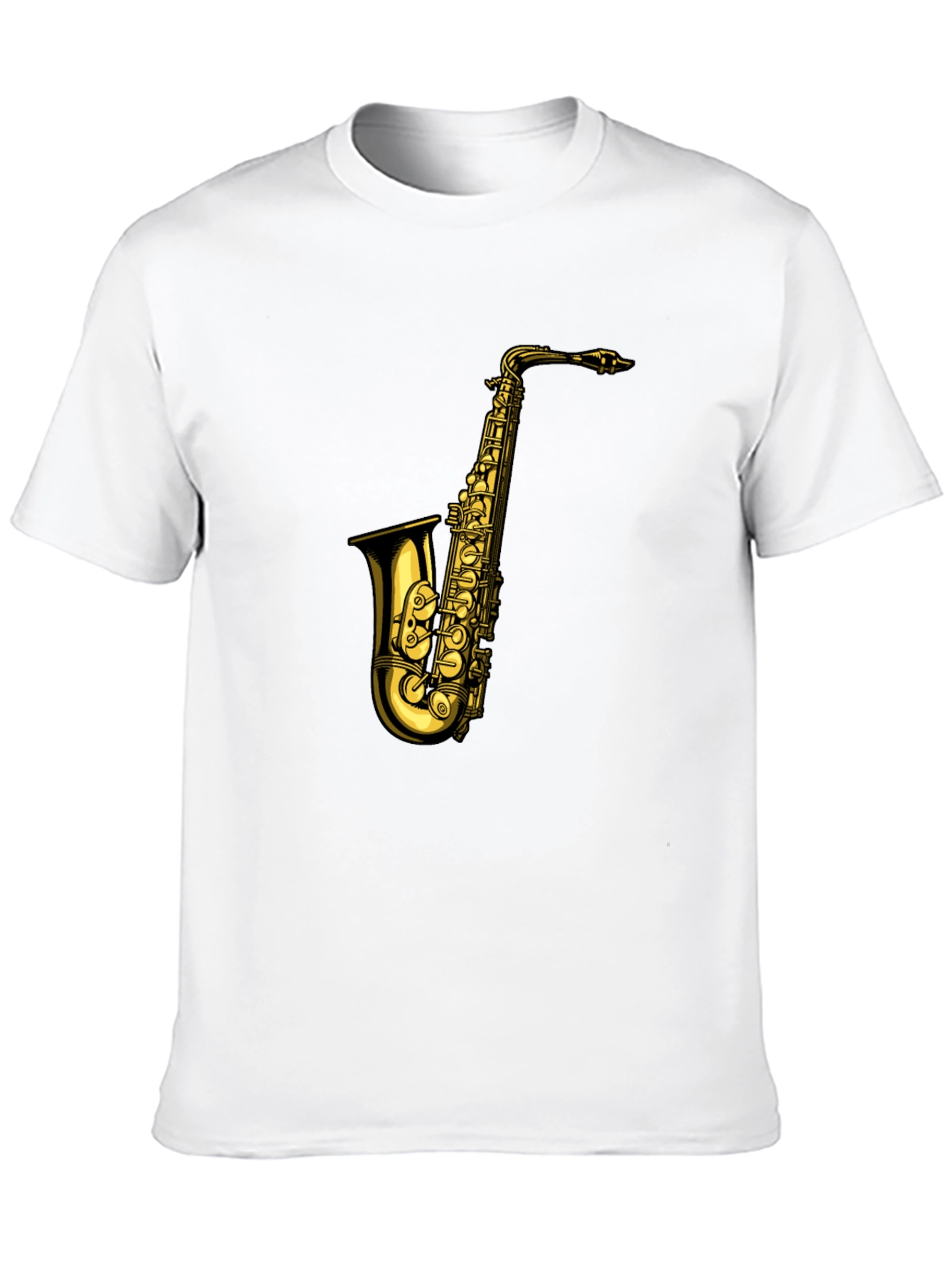 Saxophone Graphic T-Shirt - Black