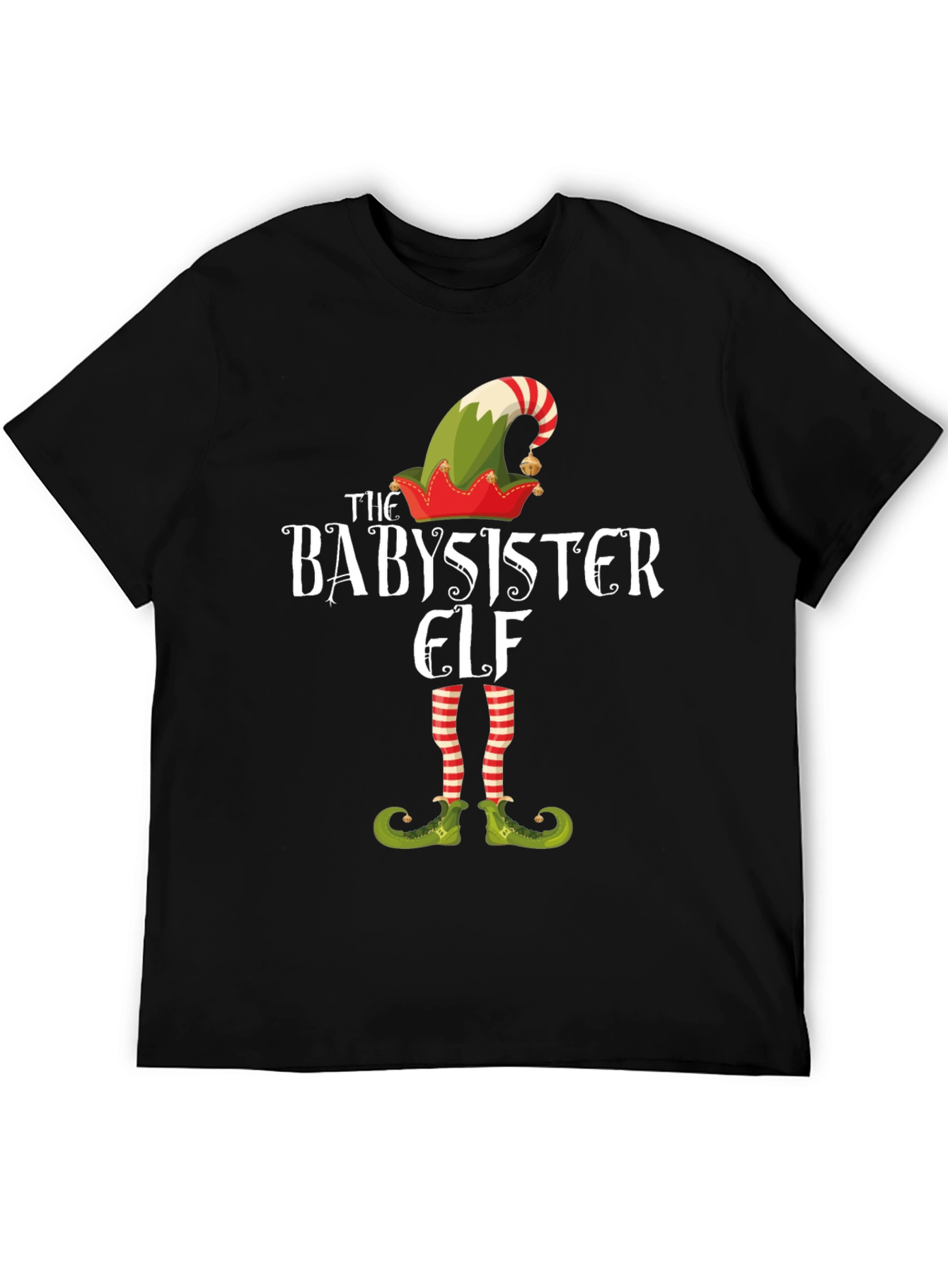 Babysister Elf Graphic Tee - Holiday Fun!