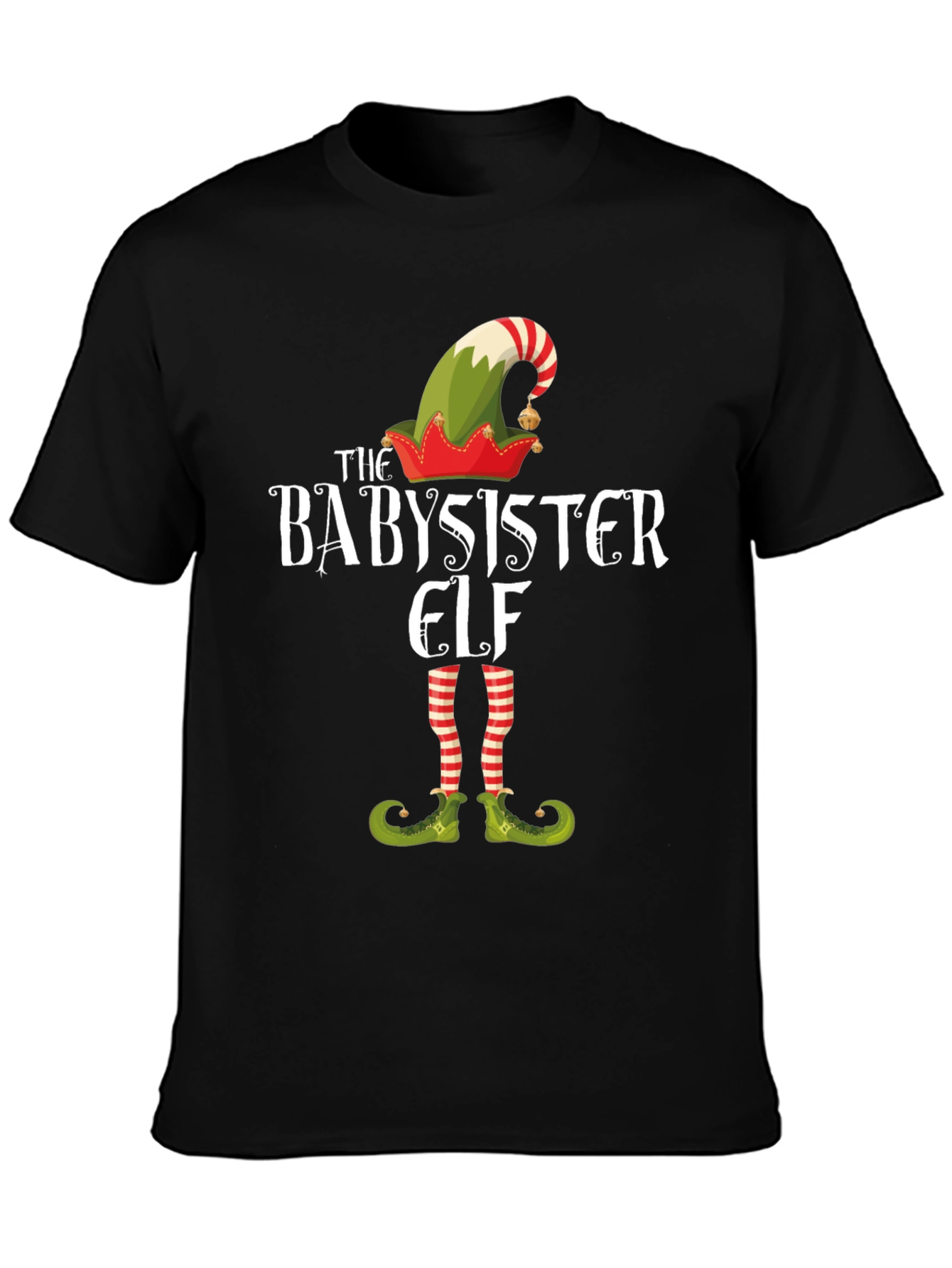Babysister Elf Graphic Tee - Holiday Fun!