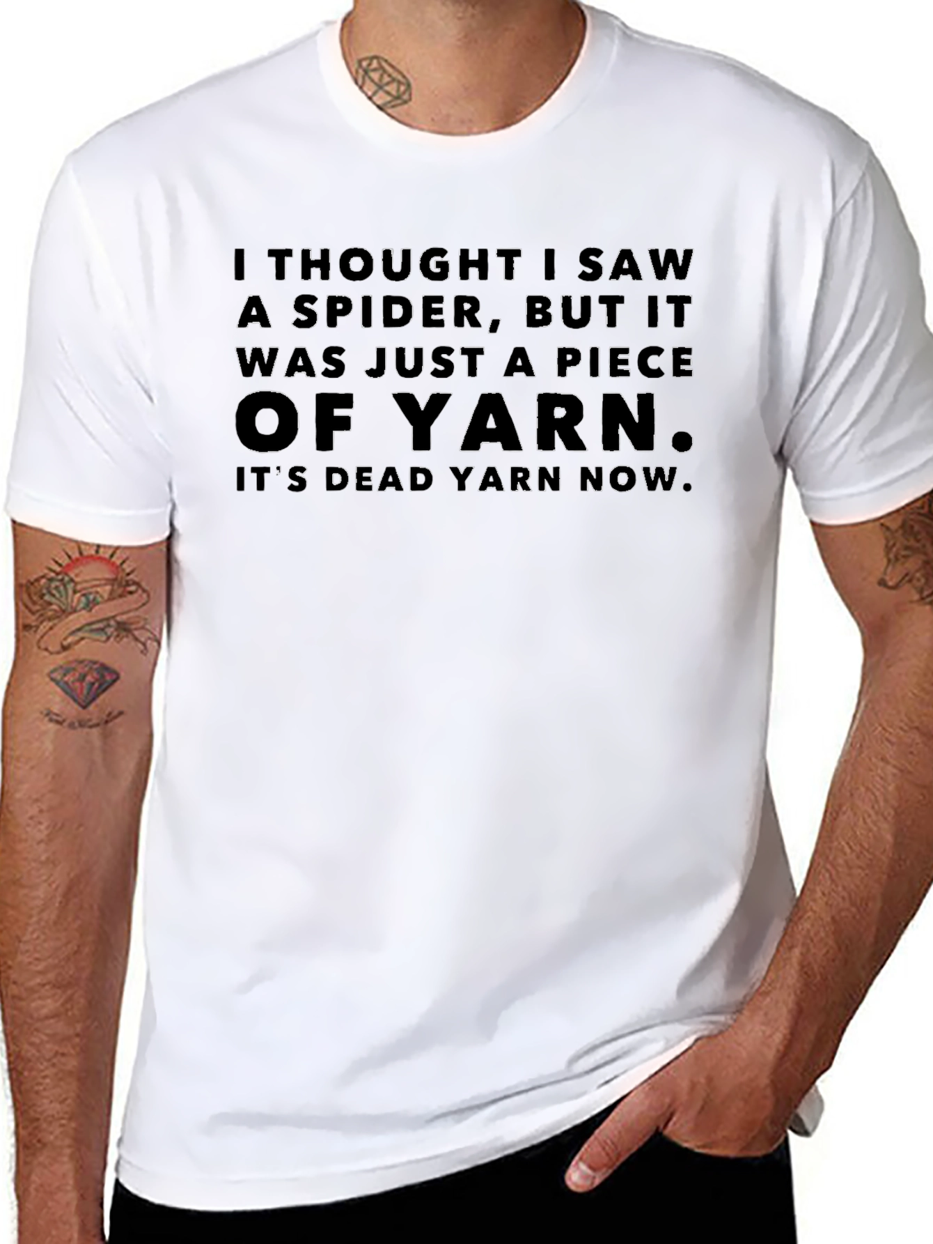 Funny Spider Yarn Graphic T-Shirt