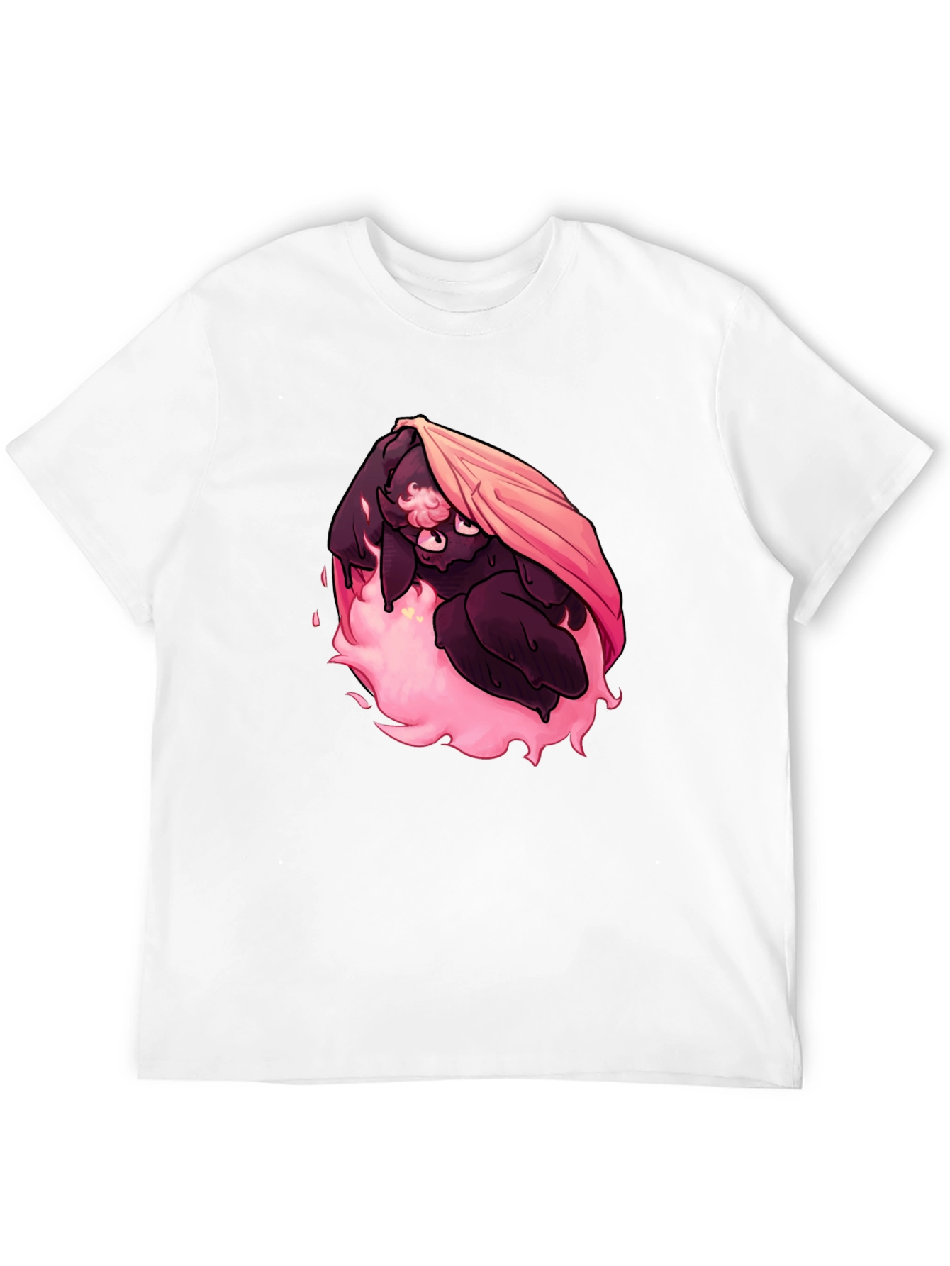 Pink Fire Bunny Graphic T-Shirt - Unique Design