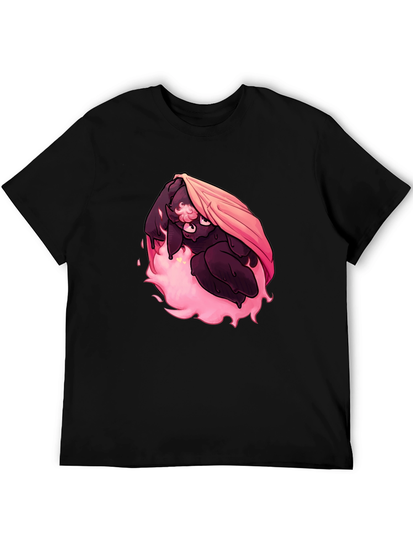 Pink Fire Bunny Graphic T-Shirt - Unique Design