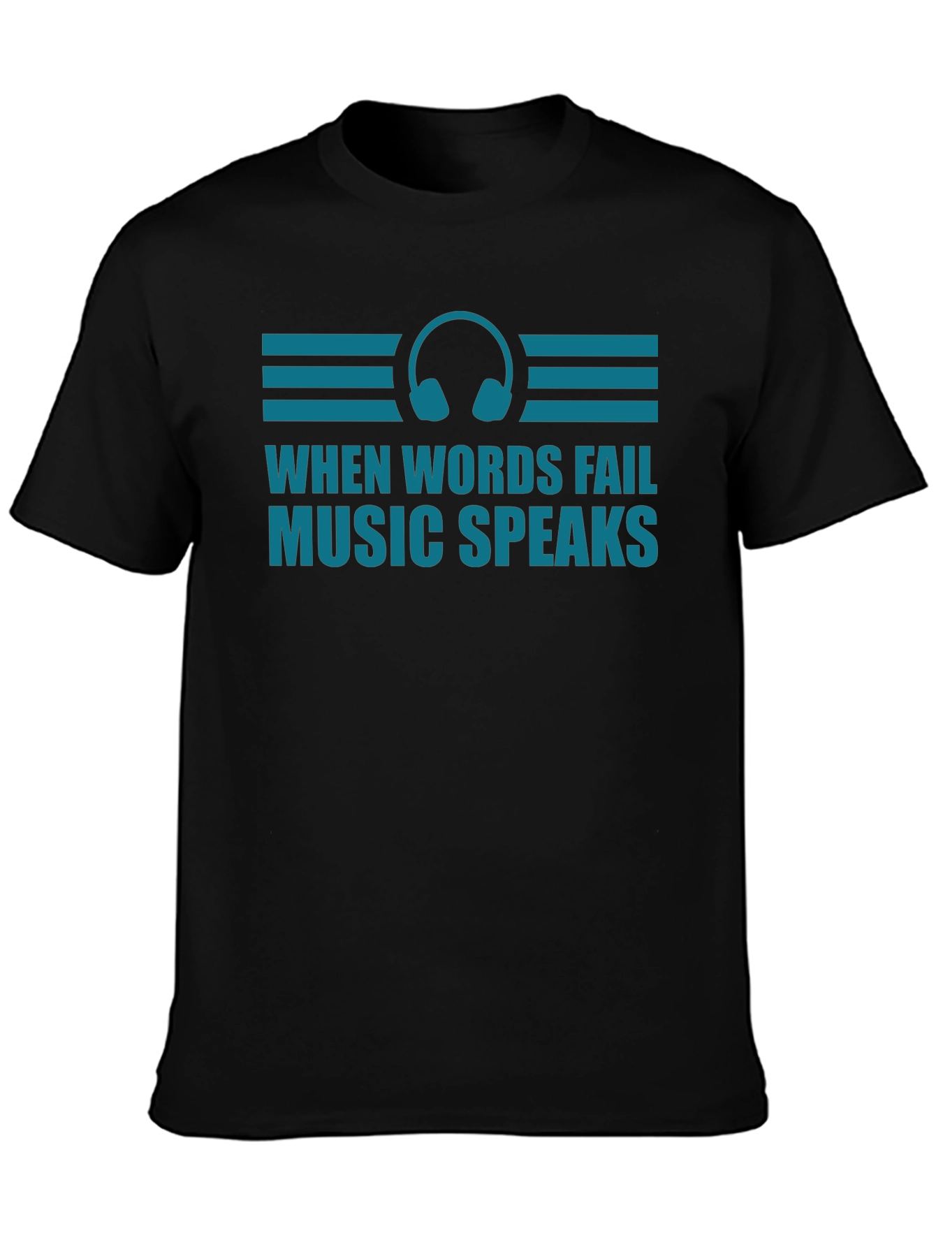Music Speaks Graphic Tee - Headphones Design