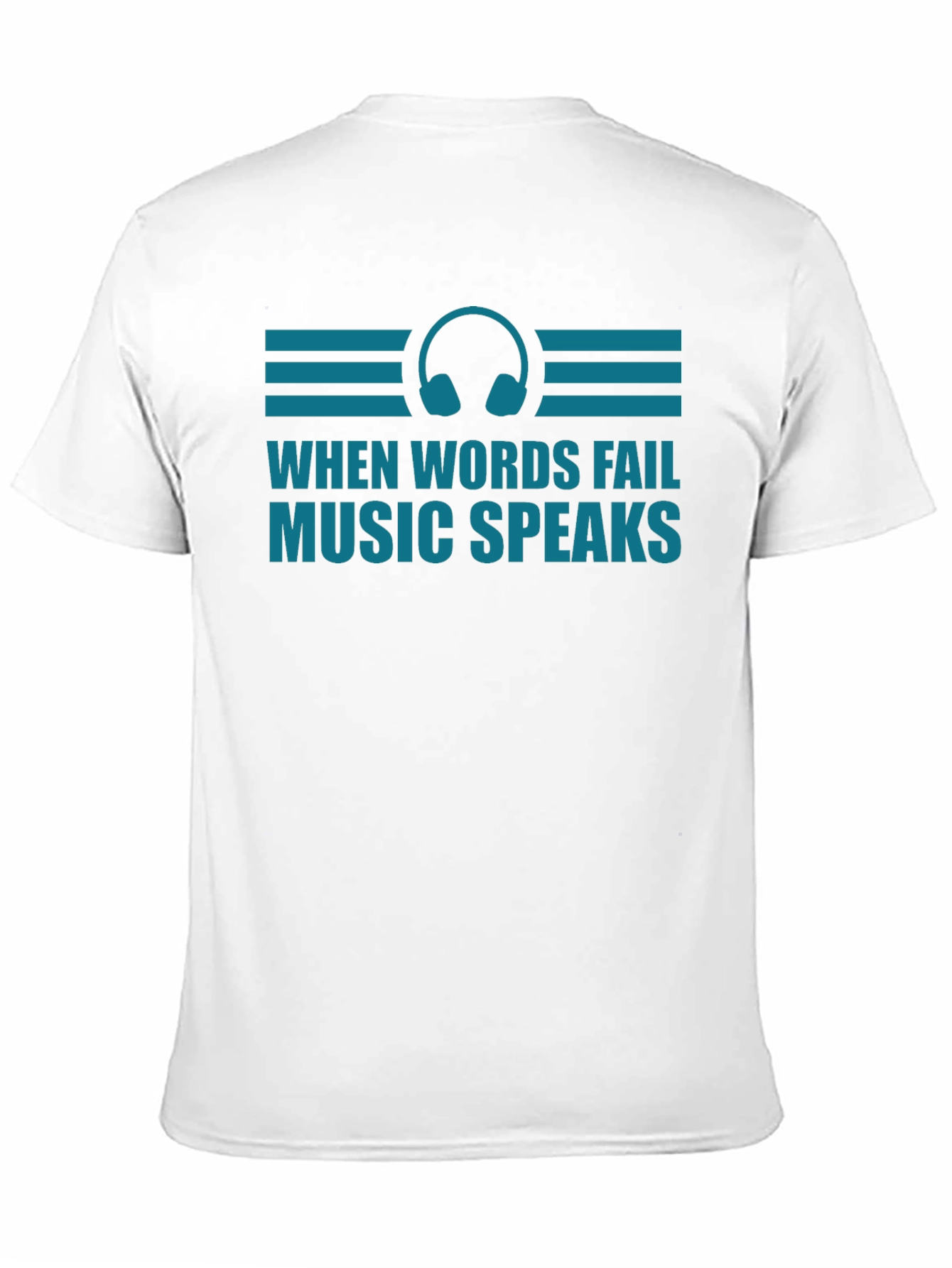 Music Speaks Graphic Tee - Headphones Design