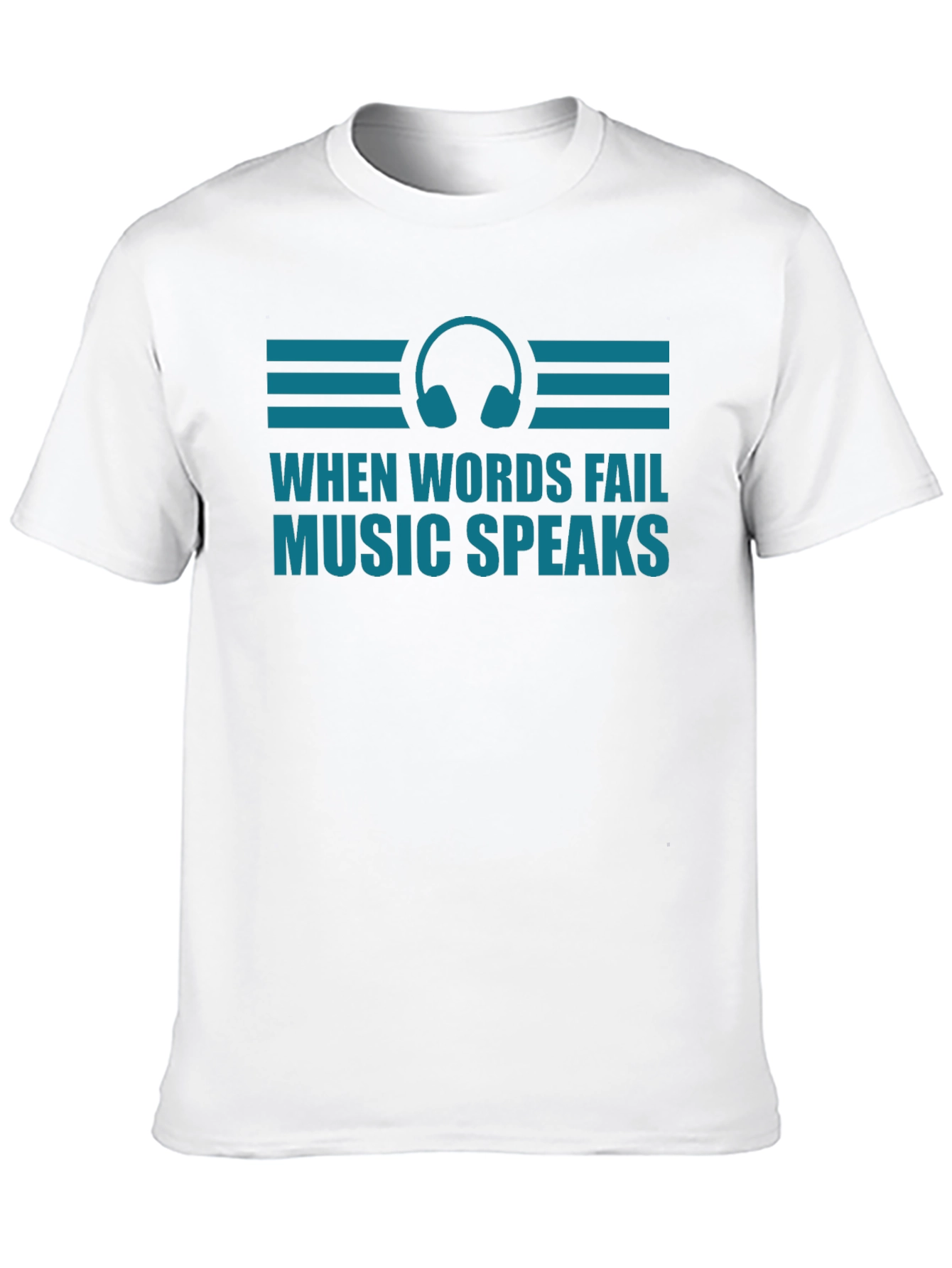Music Speaks Graphic Tee - Headphones Design