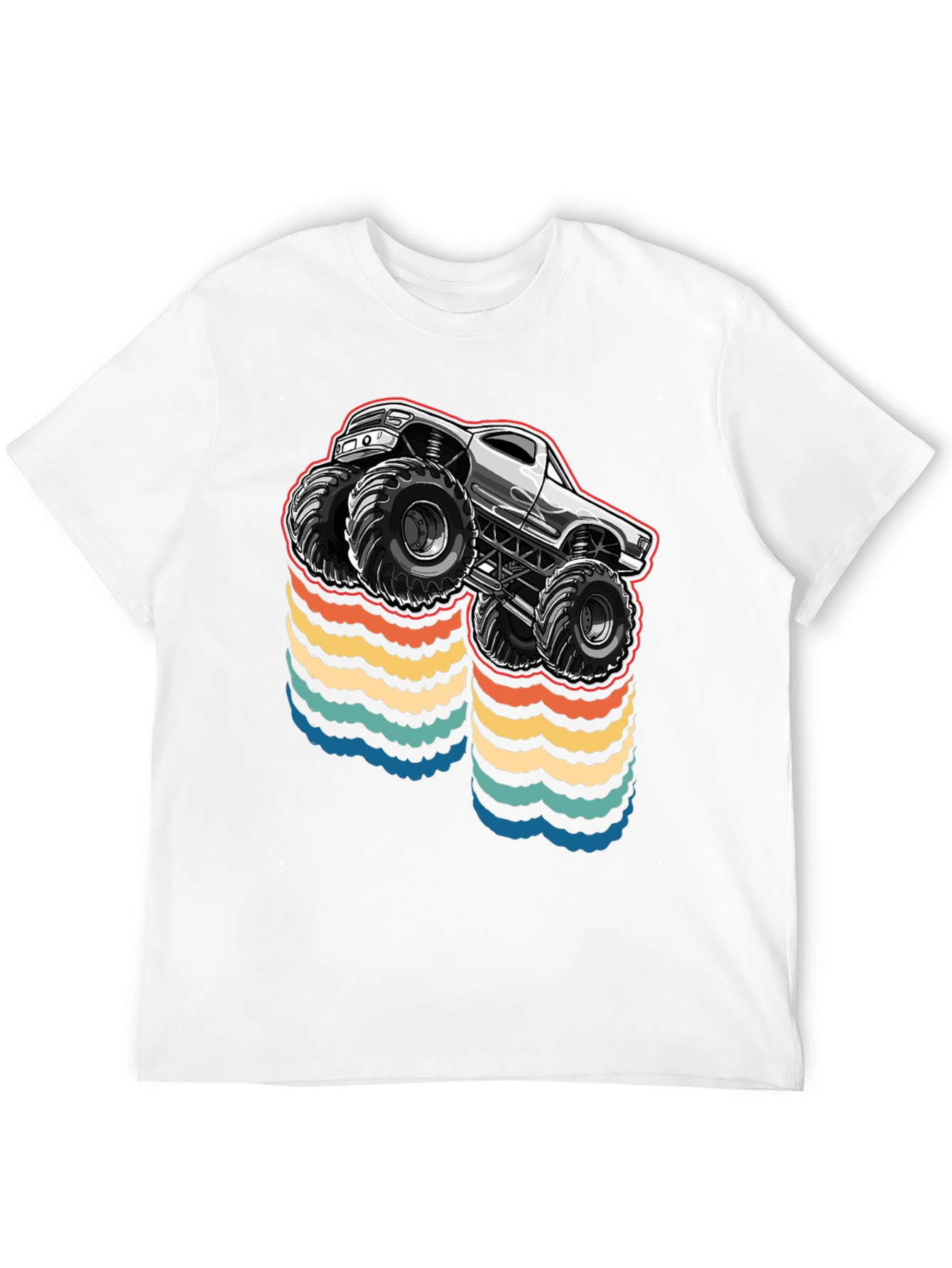 Monster Truck Retro Waves T-Shirt