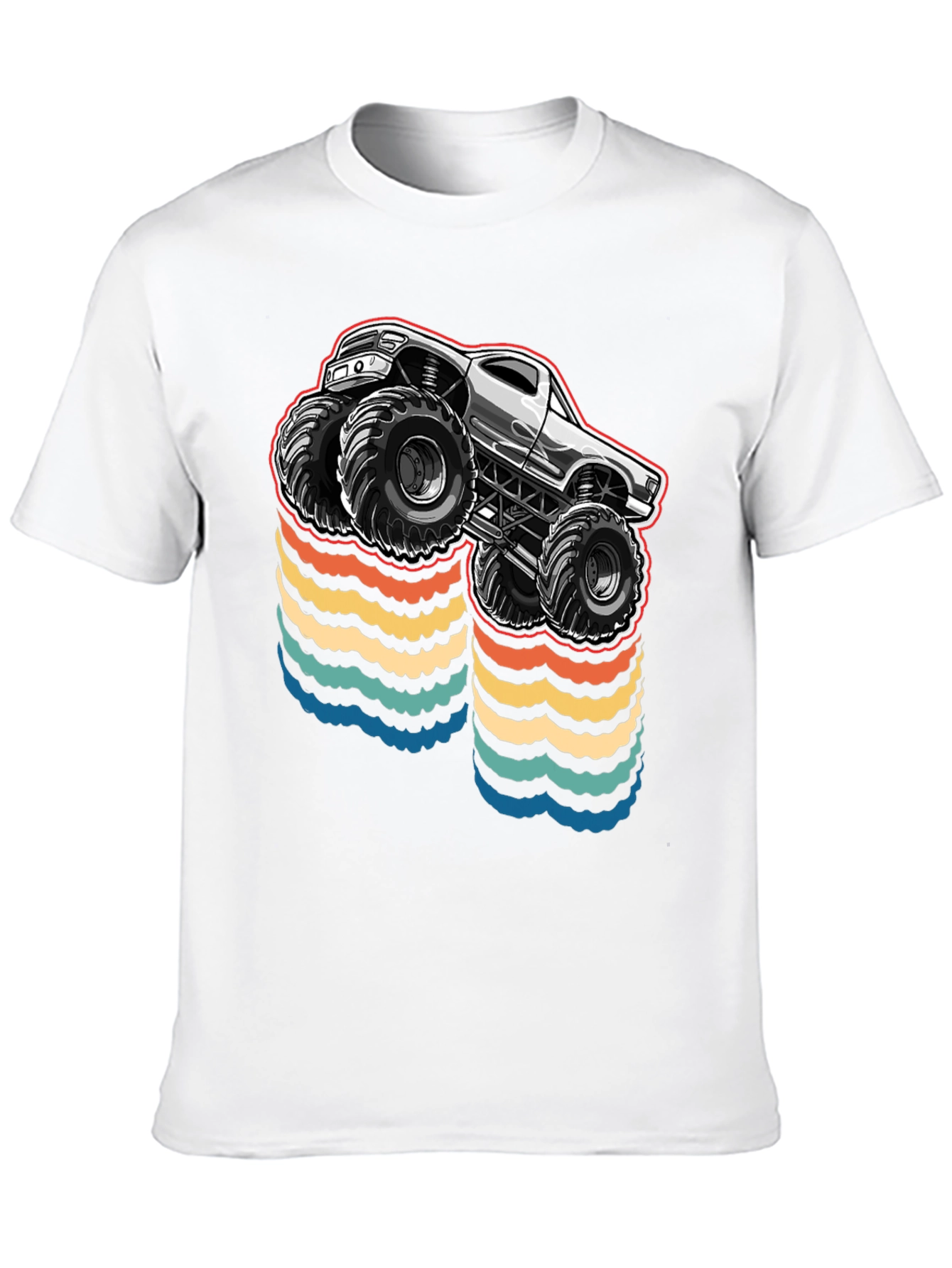 Monster Truck Retro Waves T-Shirt