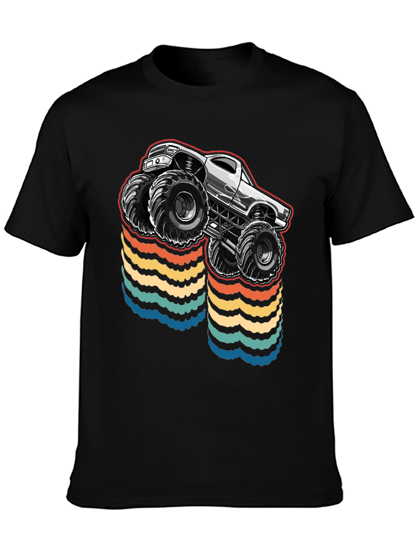 Monster Truck Retro Waves T-Shirt