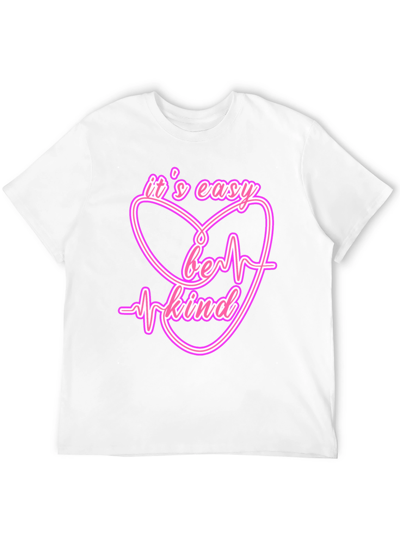 Its Easy Be Kind Heartbeat T-Shirt