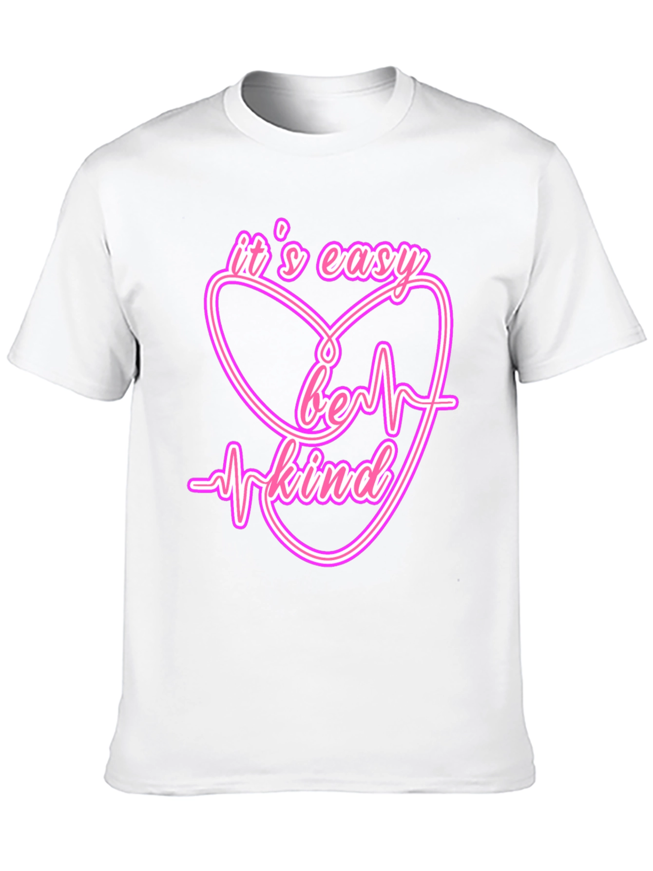 Its Easy Be Kind Heartbeat T-Shirt