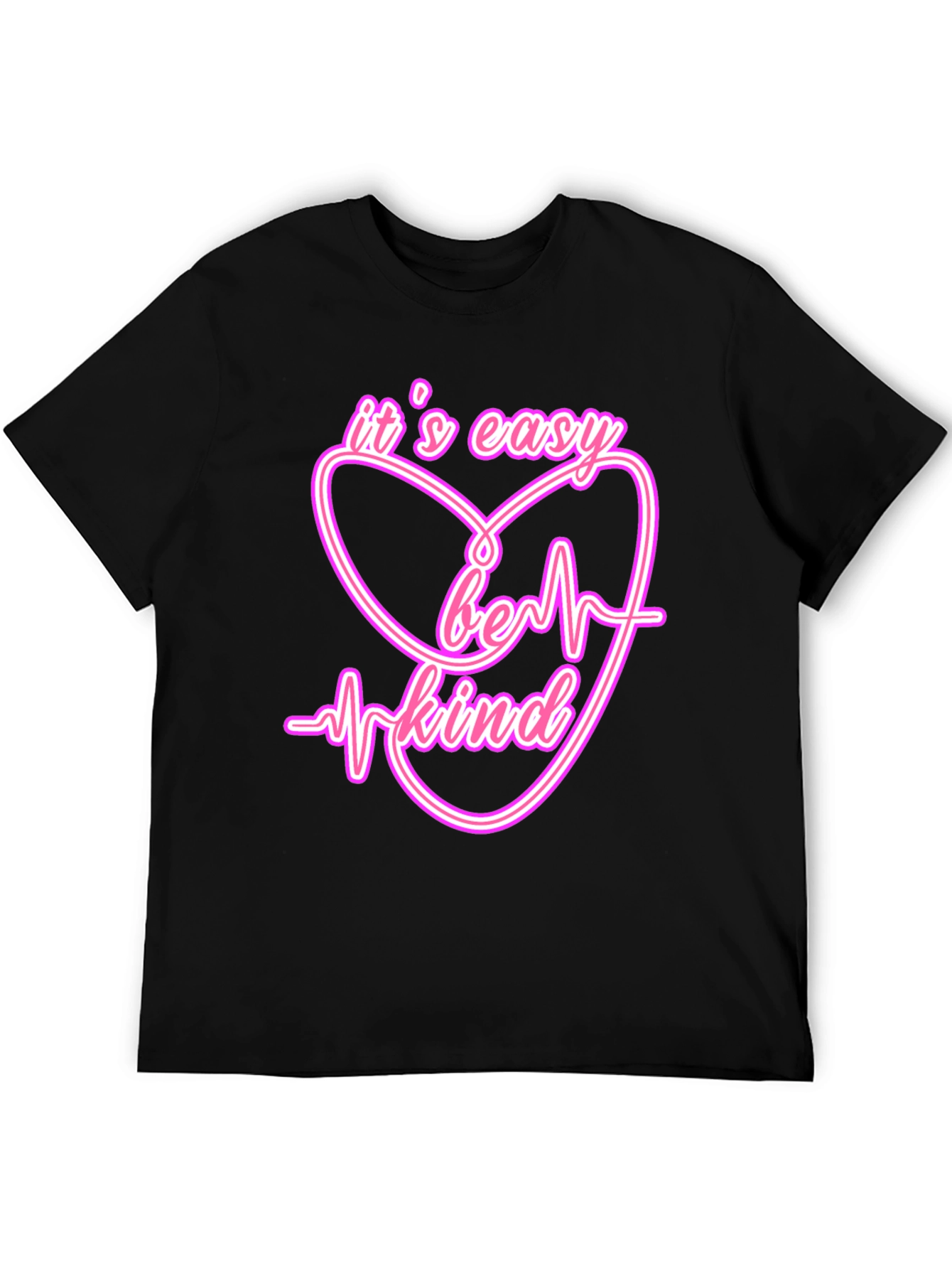 Its Easy Be Kind Heartbeat T-Shirt