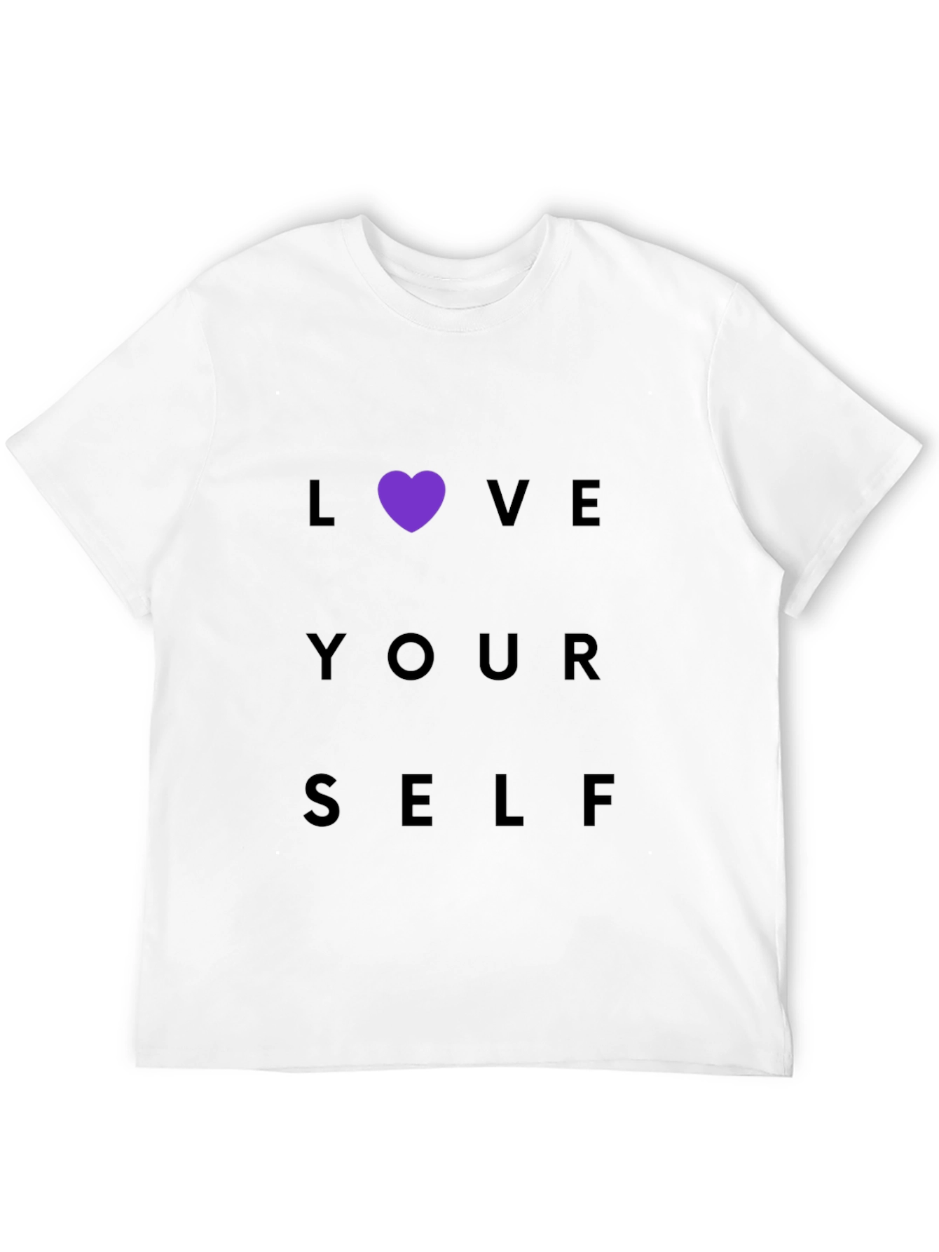 Love Yourself Purple Heart Graphic Tee
