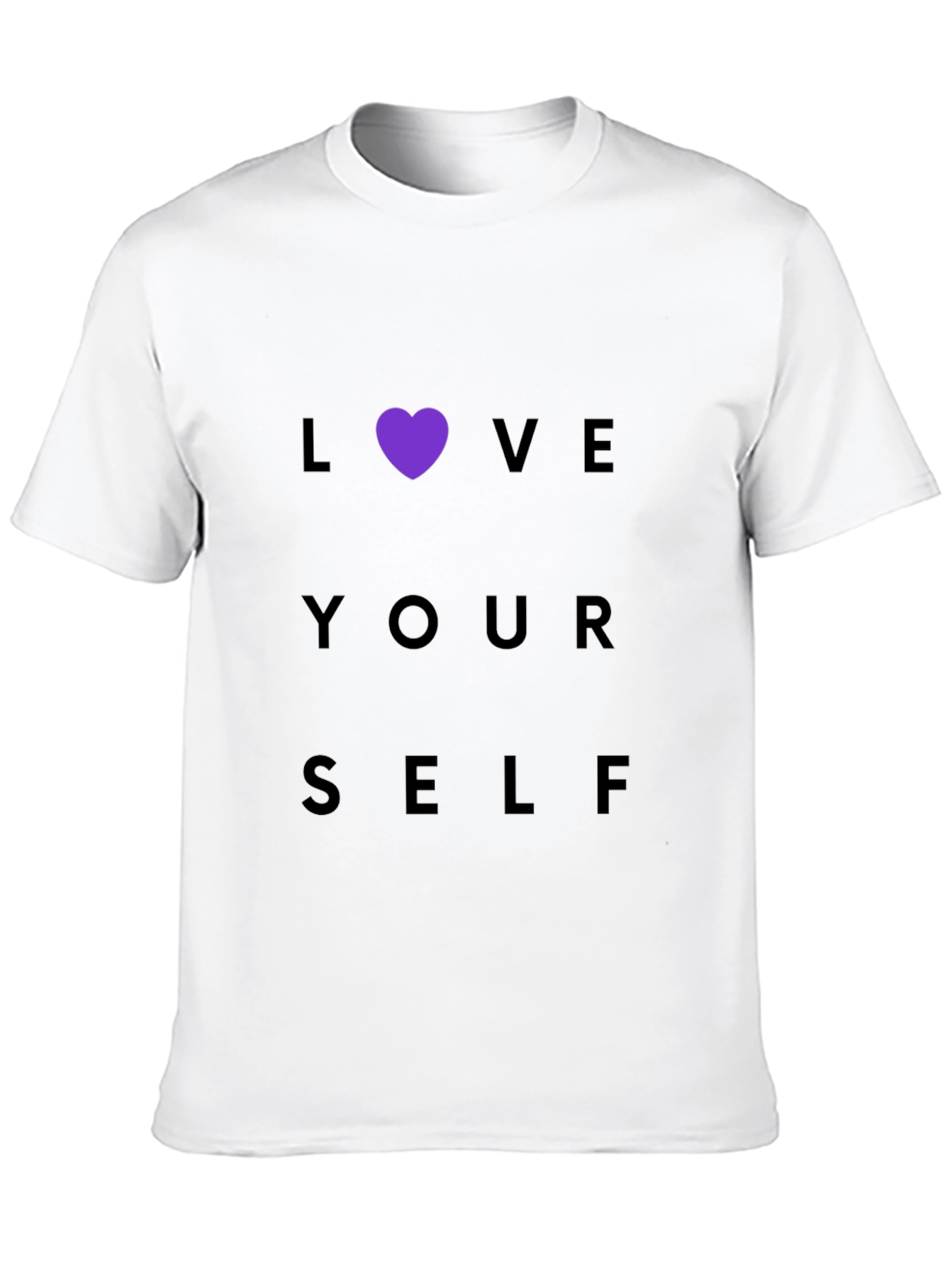 Love Yourself Purple Heart Graphic Tee