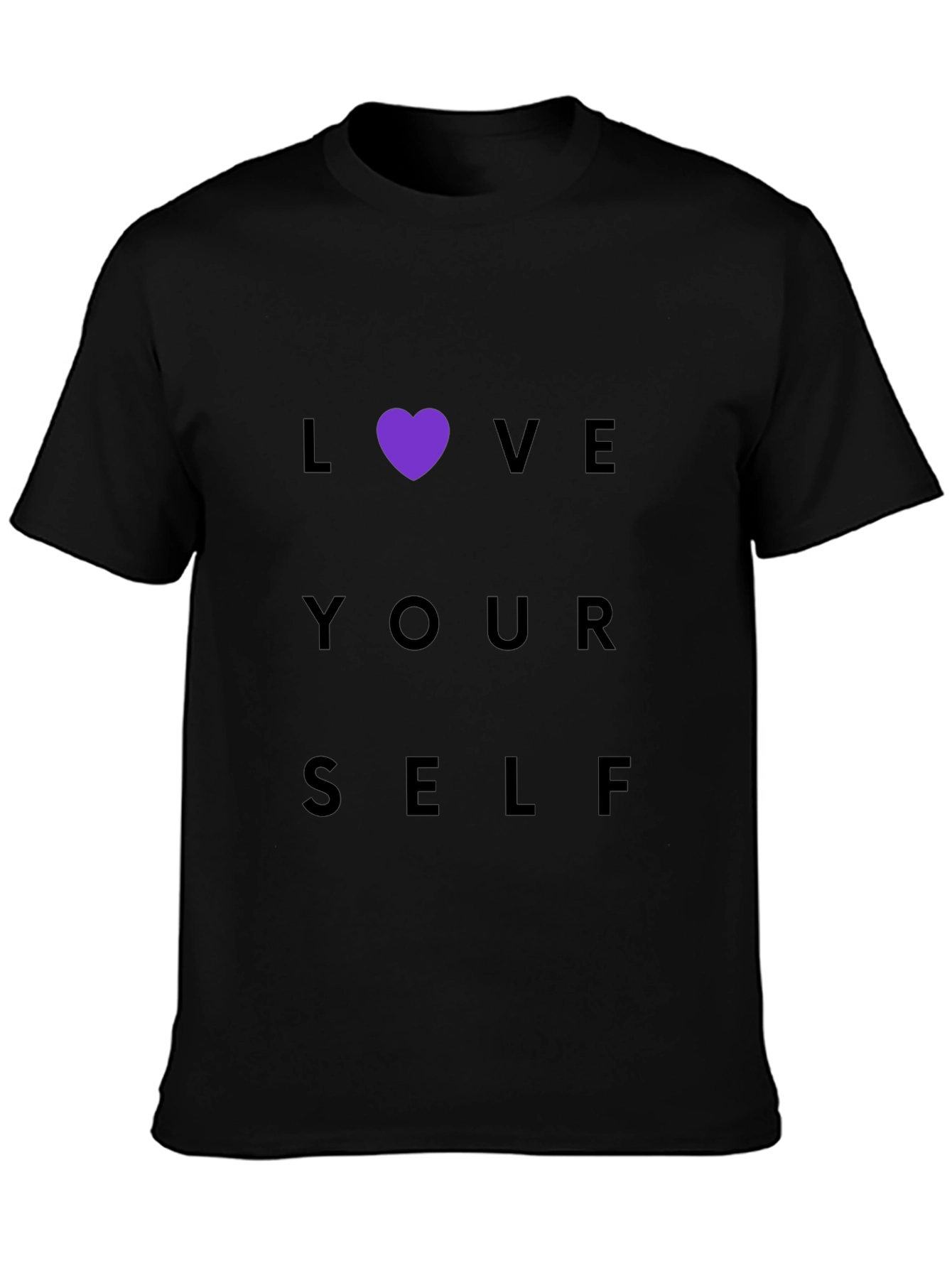 Love Yourself Purple Heart Graphic Tee