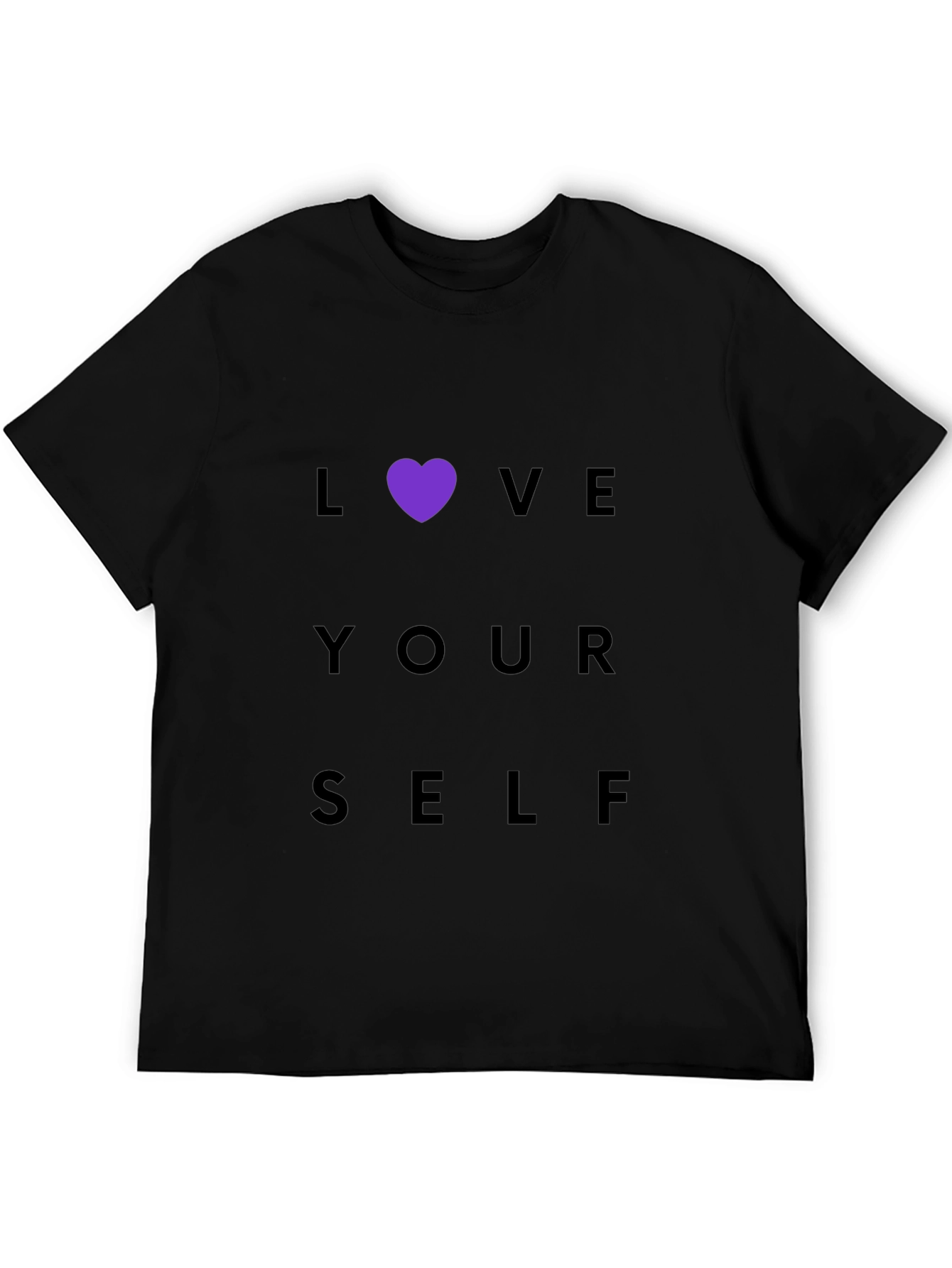 Love Yourself Purple Heart Graphic Tee