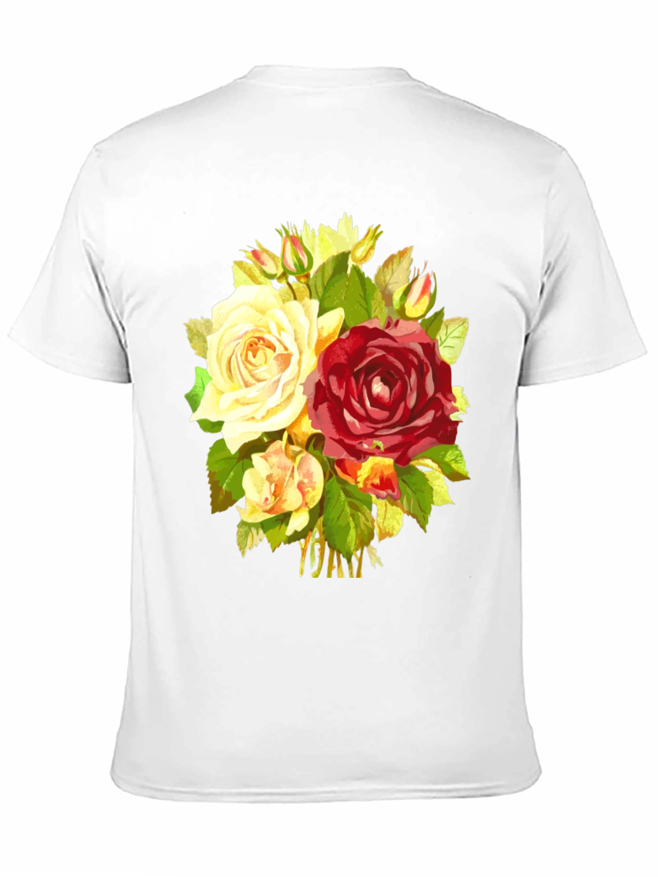 Floral Bouquet Graphic Black T-Shirt