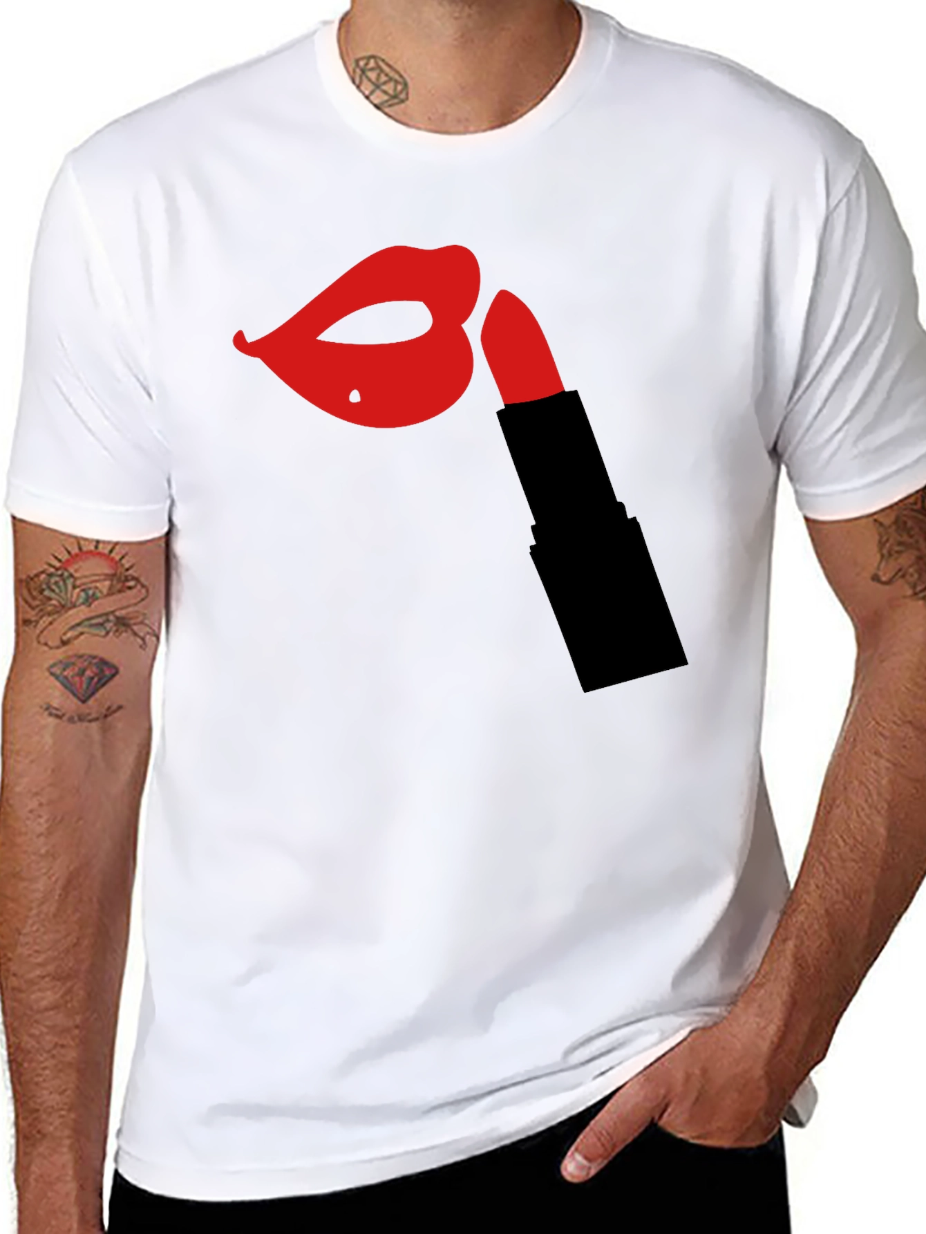 Lips & Lipstick Graphic Tee - Bold Fashion Statement