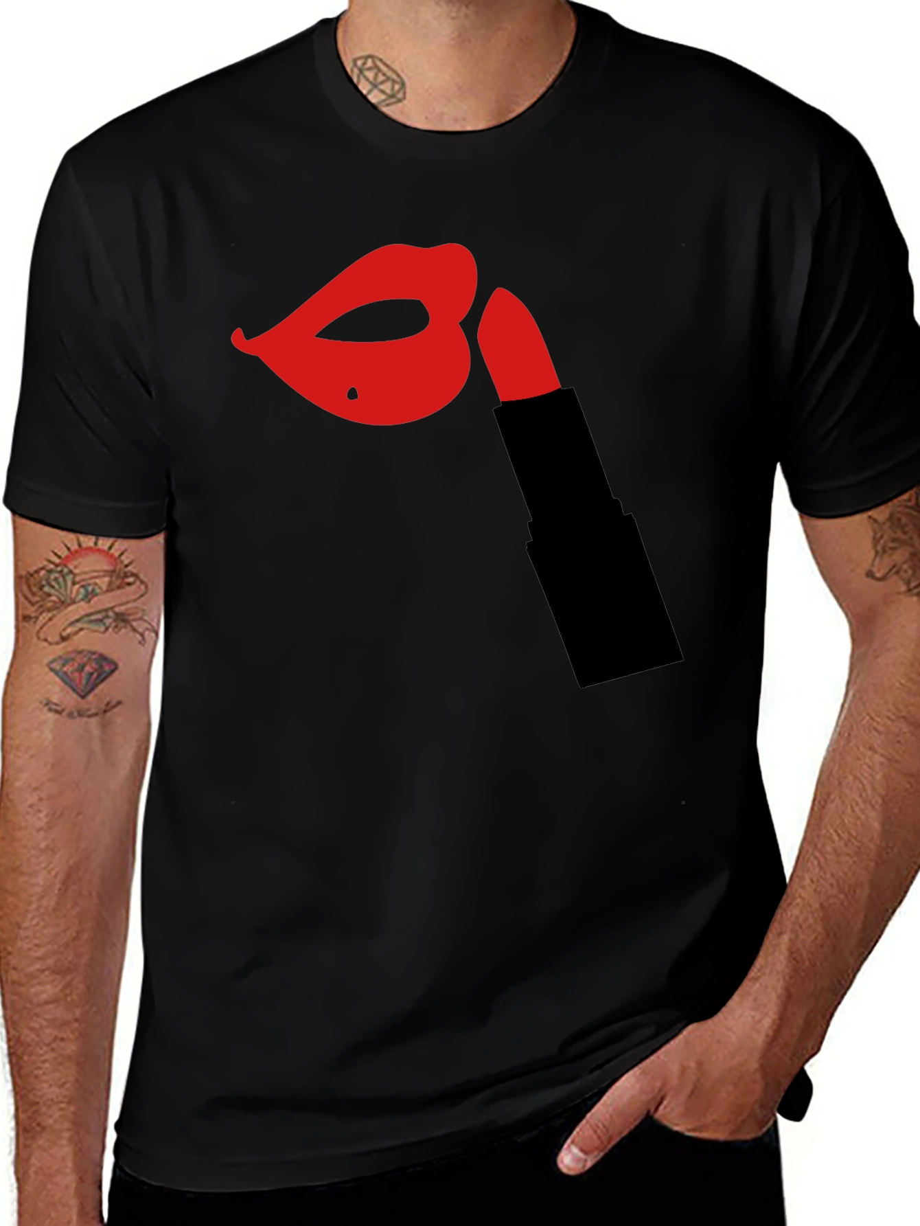 Lips & Lipstick Graphic Tee - Bold Fashion Statement