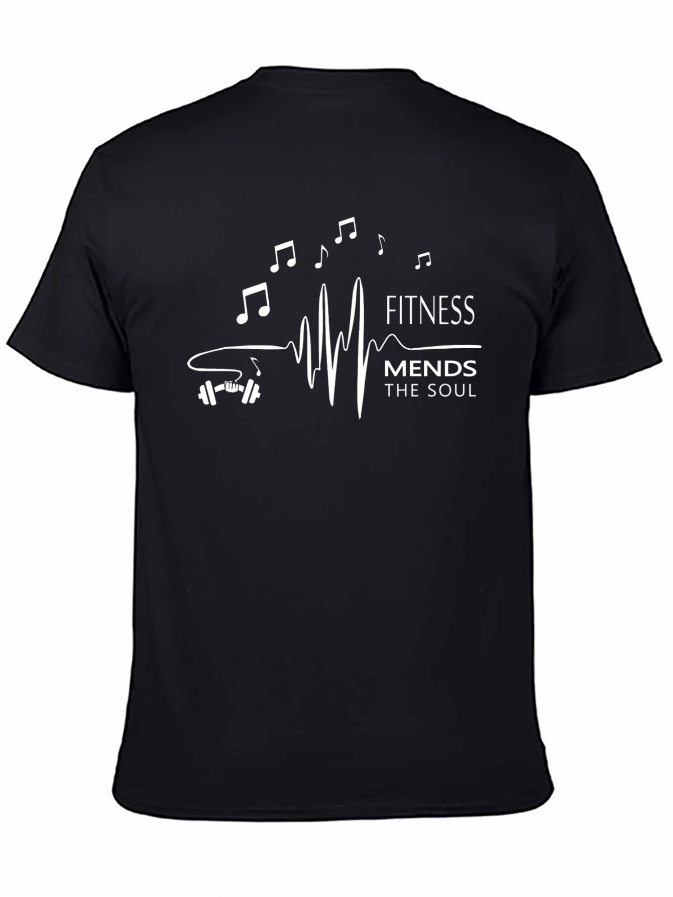 Fitness Mends The Soul Black T-Shirt