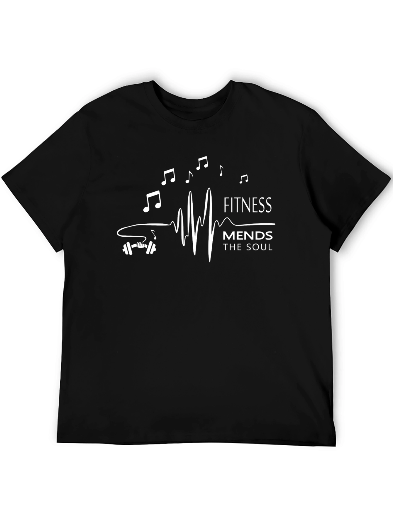Fitness Mends The Soul Black T-Shirt