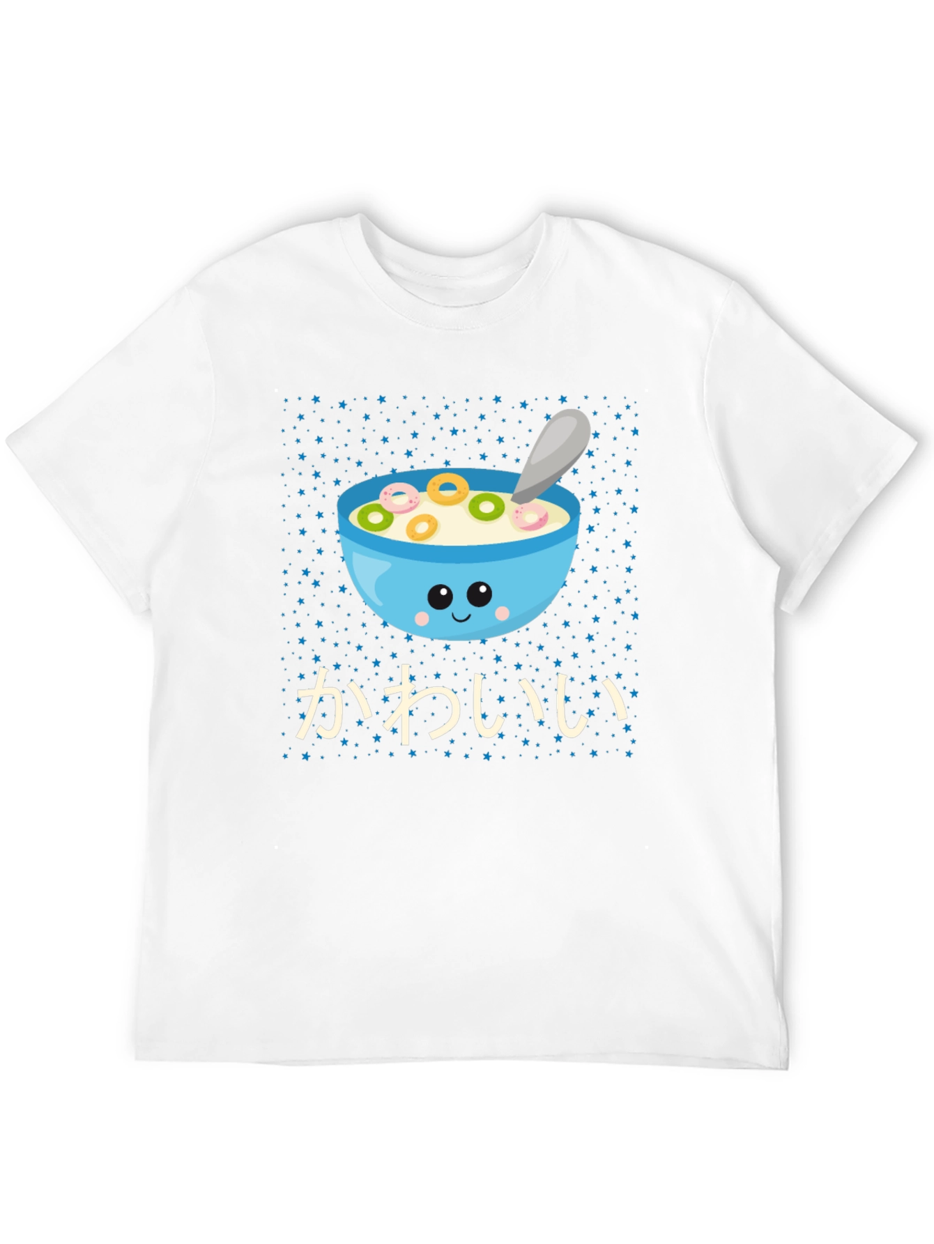 Kawaii Cereal Bowl Graphic T-Shirt