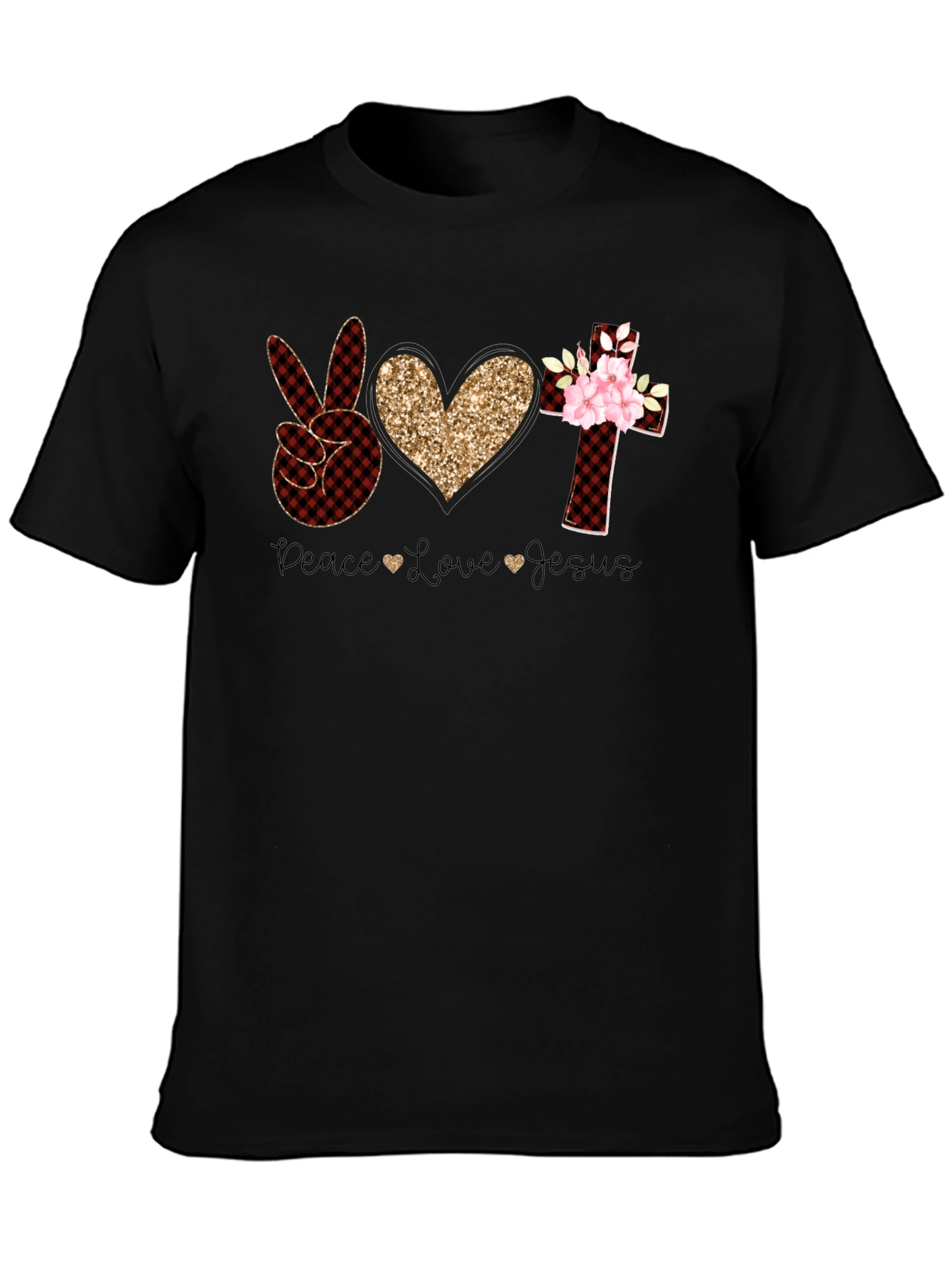 Peace Love Jesus Christian T-Shirt
