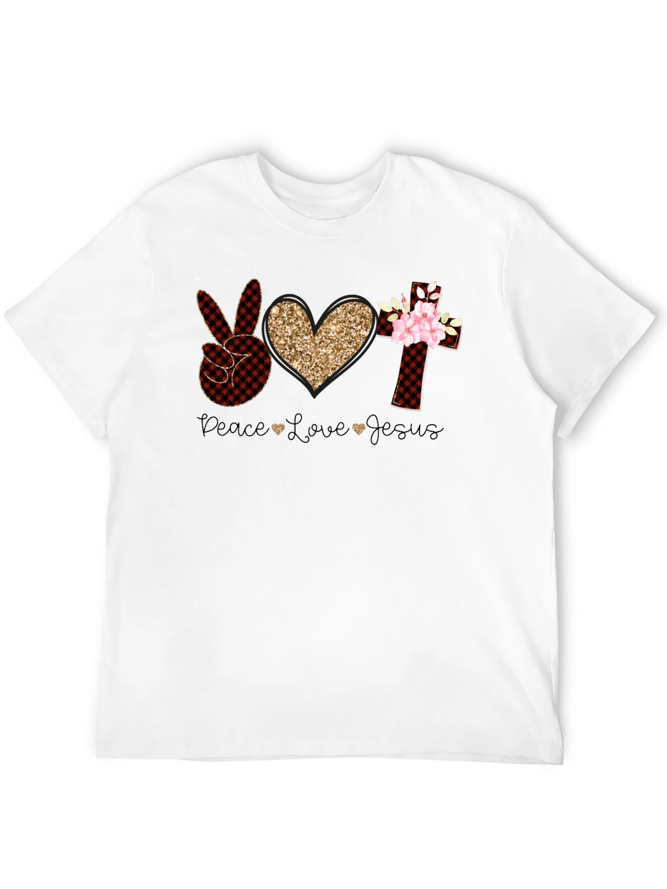 Peace Love Jesus Christian T-Shirt