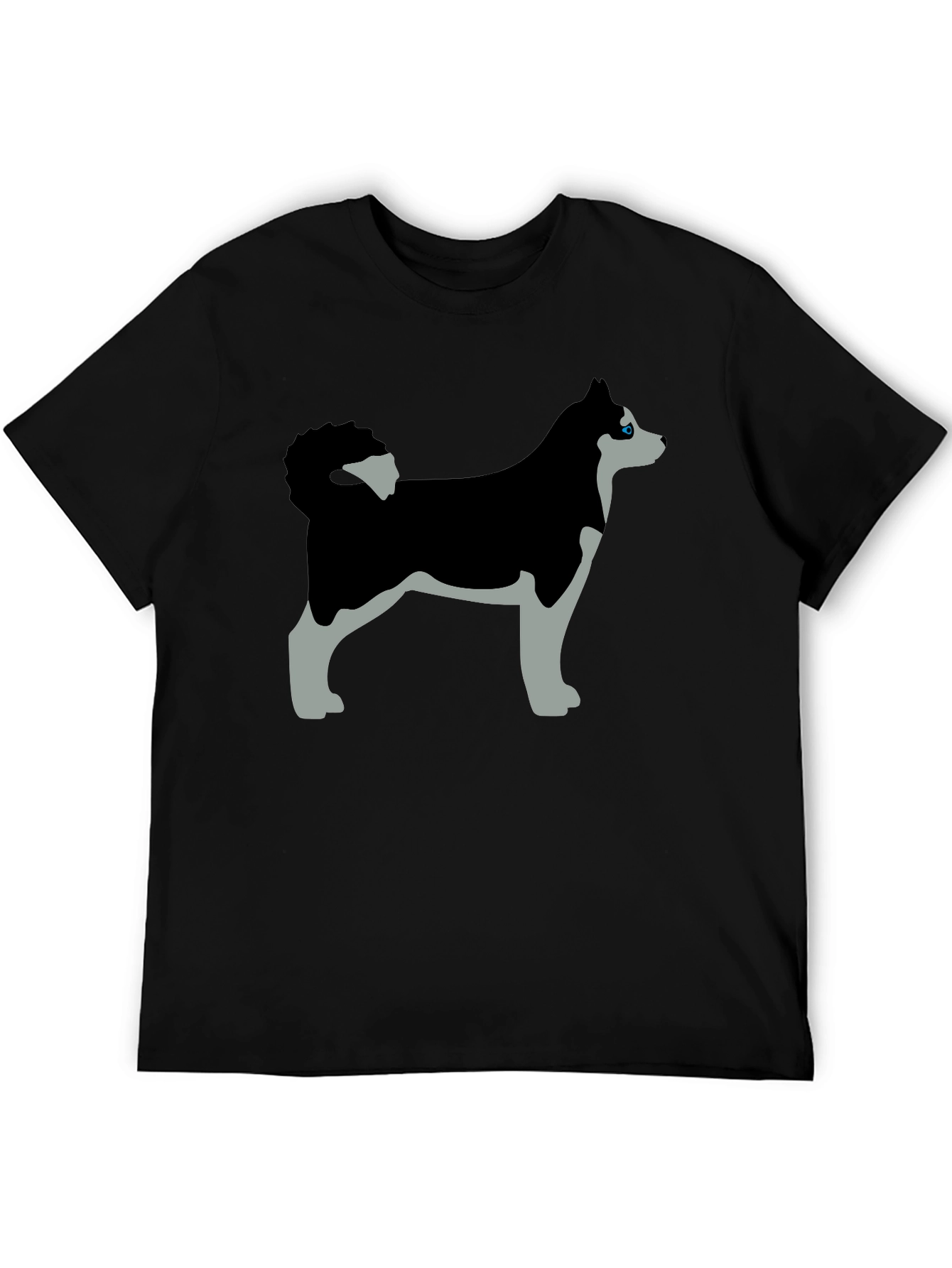 Husky Dog Graphic Tee - Black T-Shirt