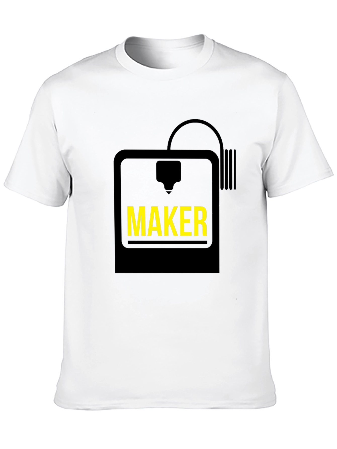 Maker 3D Printer Graphic Tee - Black