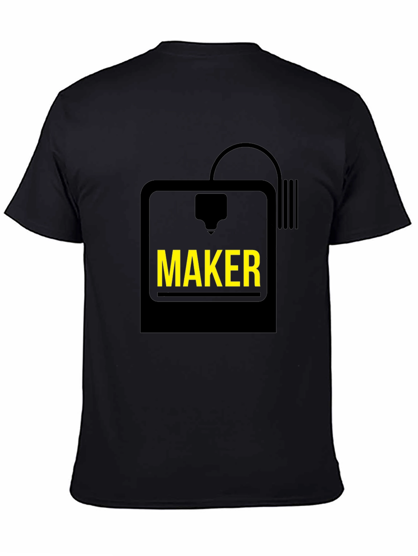 Maker 3D Printer Graphic Tee - Black
