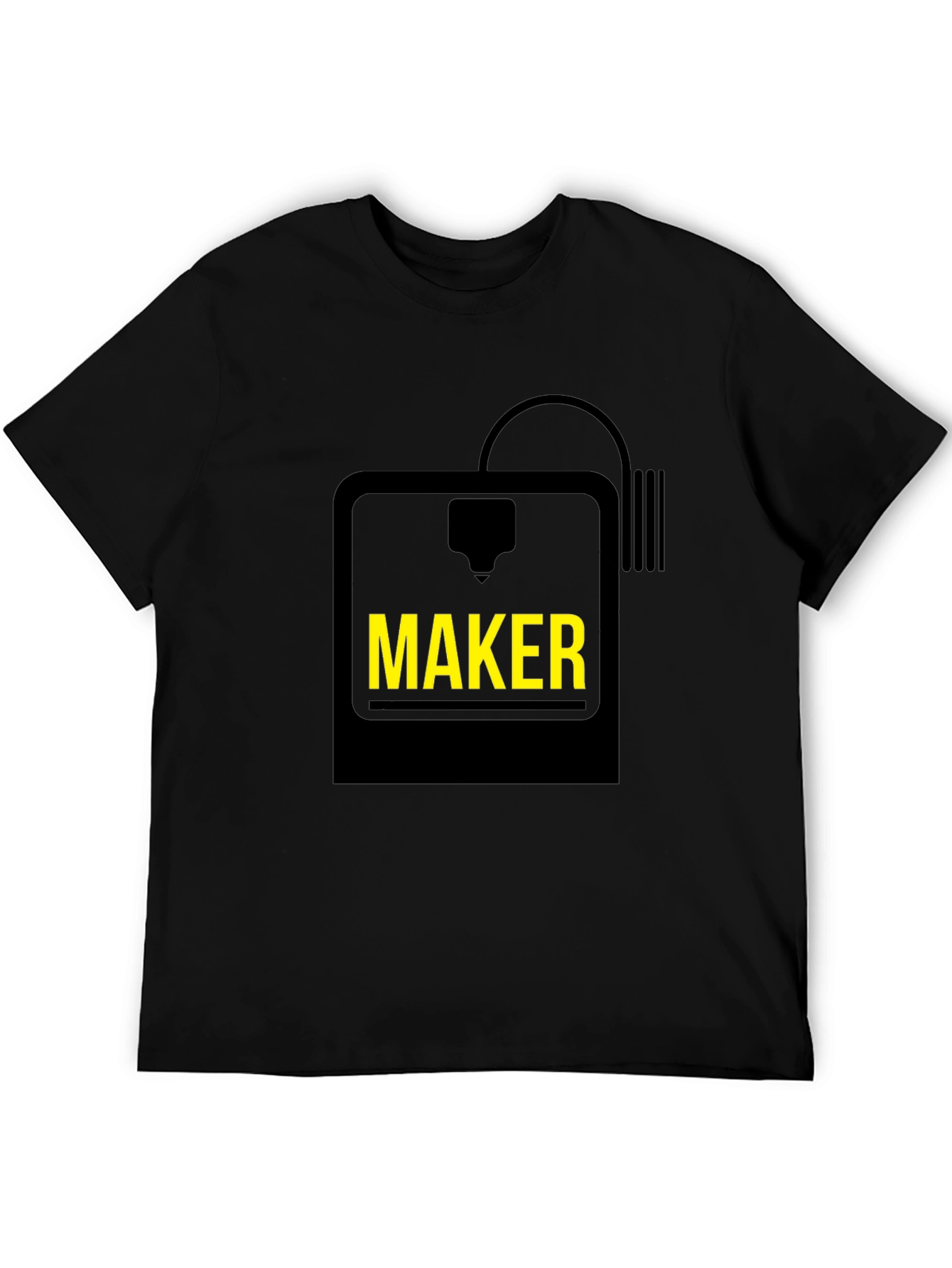 Maker 3D Printer Graphic Tee - Black