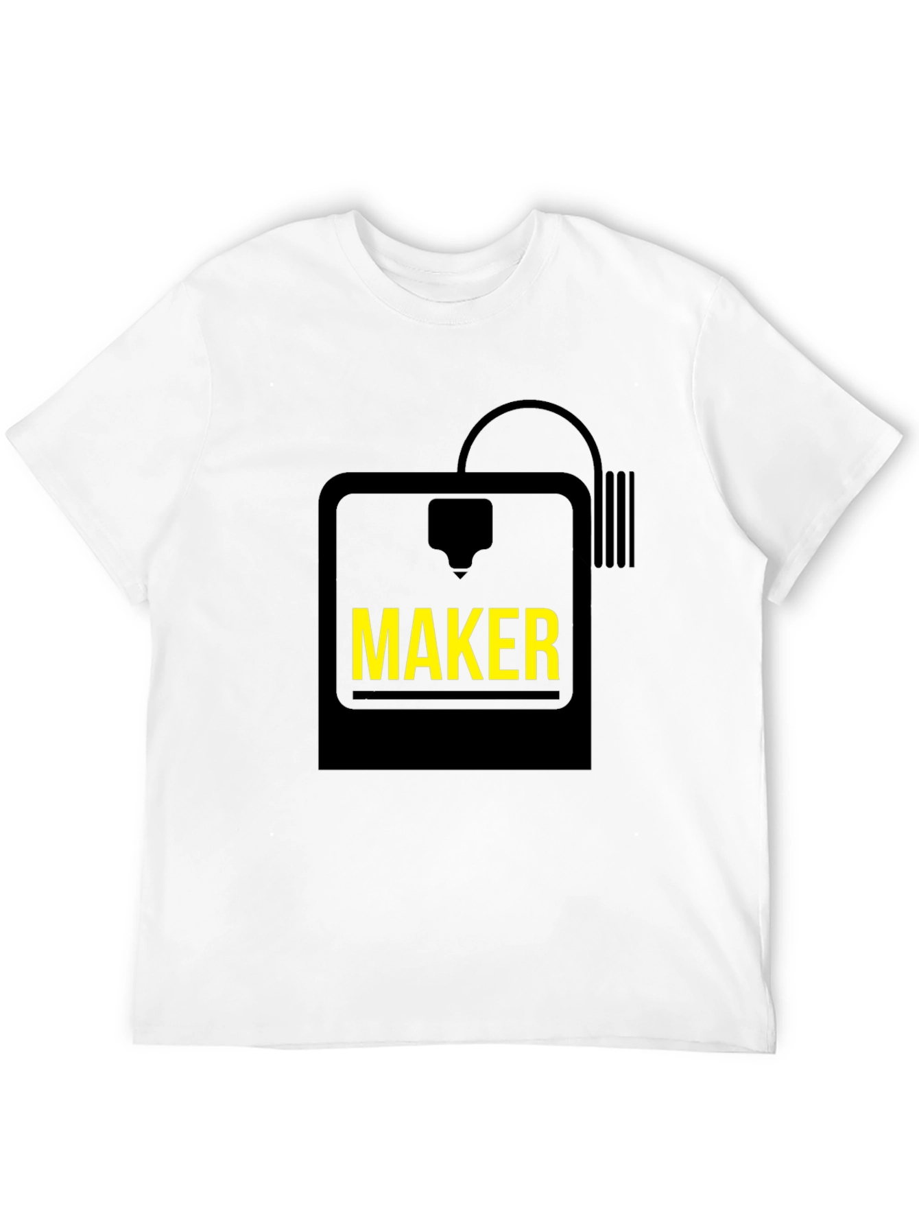 Maker 3D Printer Graphic Tee - Black
