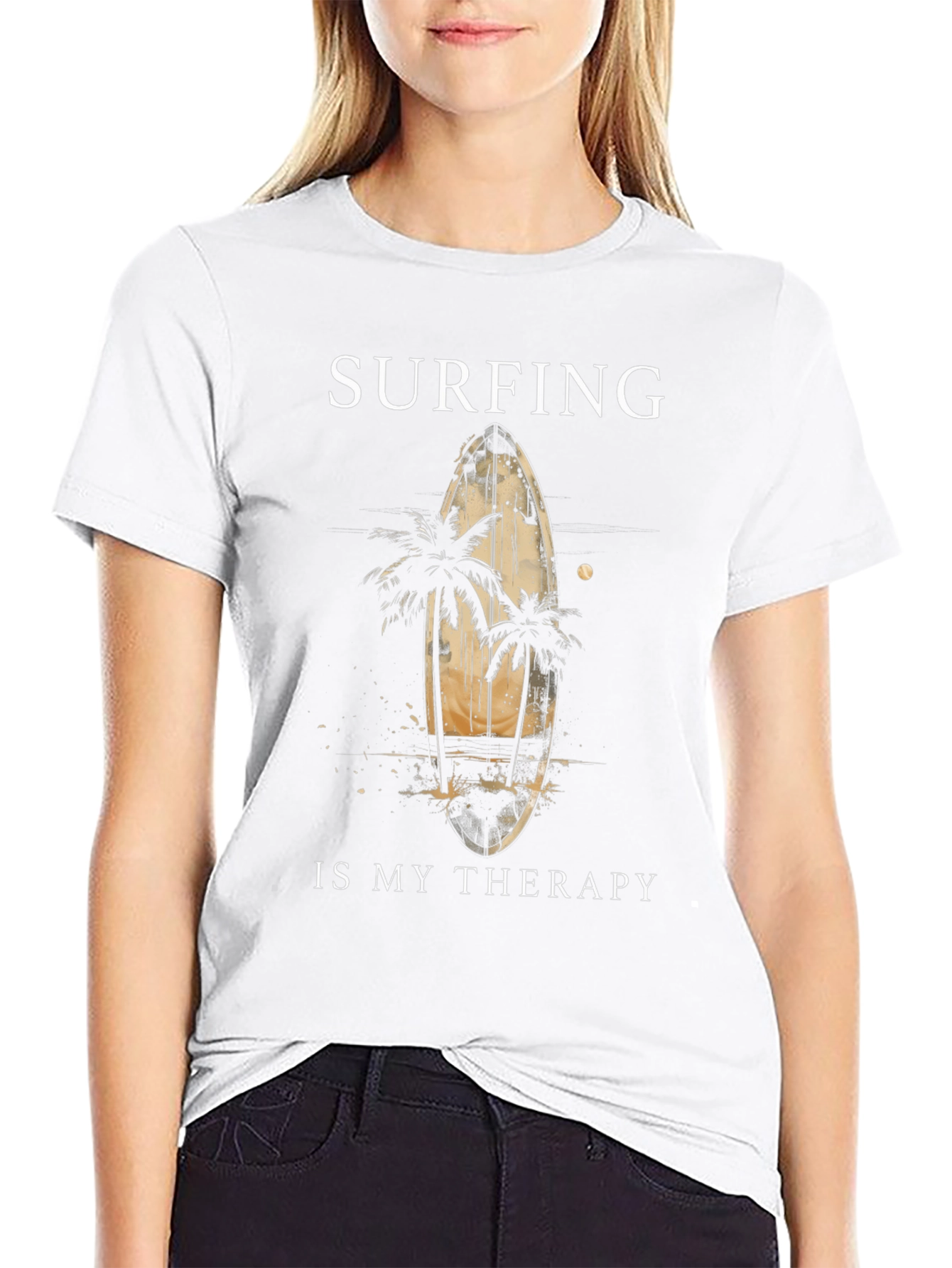 Surfing is My Therapy Graphic Tee