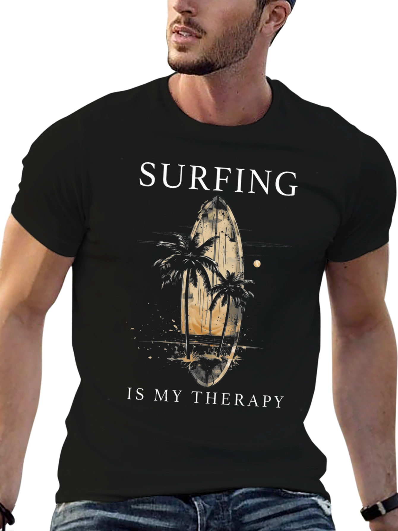 Surfing is My Therapy Graphic Tee